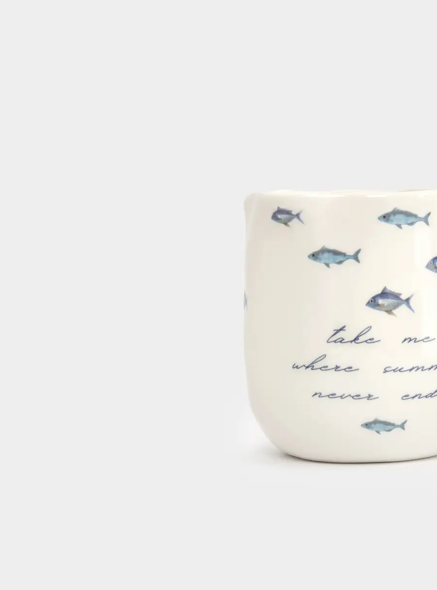 Кружка, 360 мл, керамика, белая, Рыбки, Sea world ,image-2