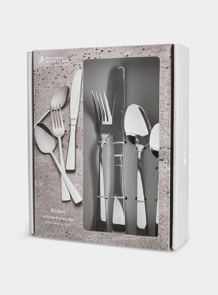 Набор столовых приборов, 16 пр, серебристые, Arden, image-1