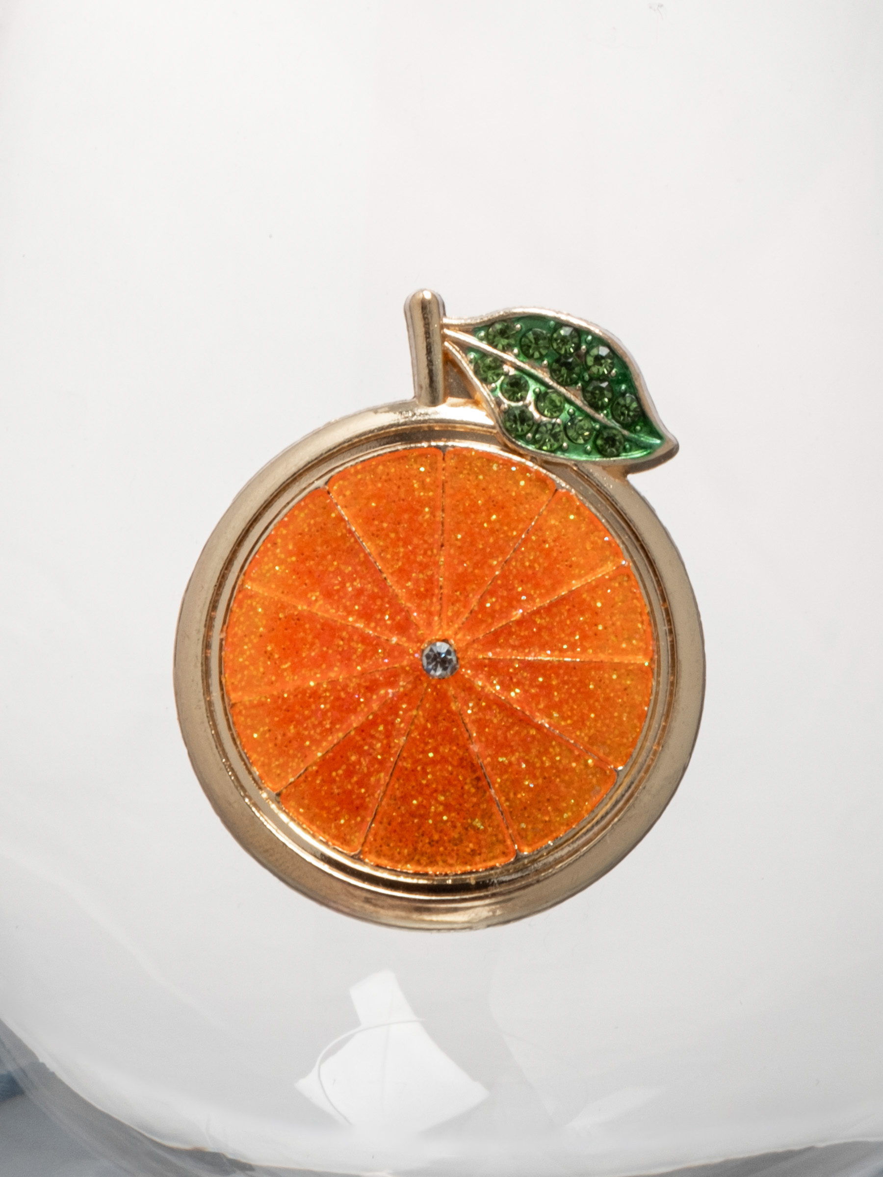 Стакан, 12 см, 500 мл, стекло/металл, Мандарин, Brooch, image-2