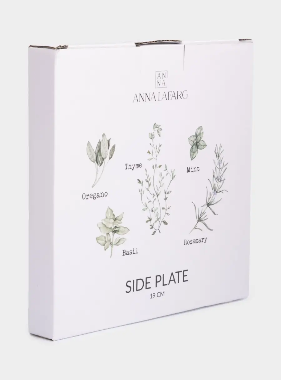 Тарелка закусочная, 19 см, фарфор N, белая, в крапинку, Приправы, Herbarium new, image-5