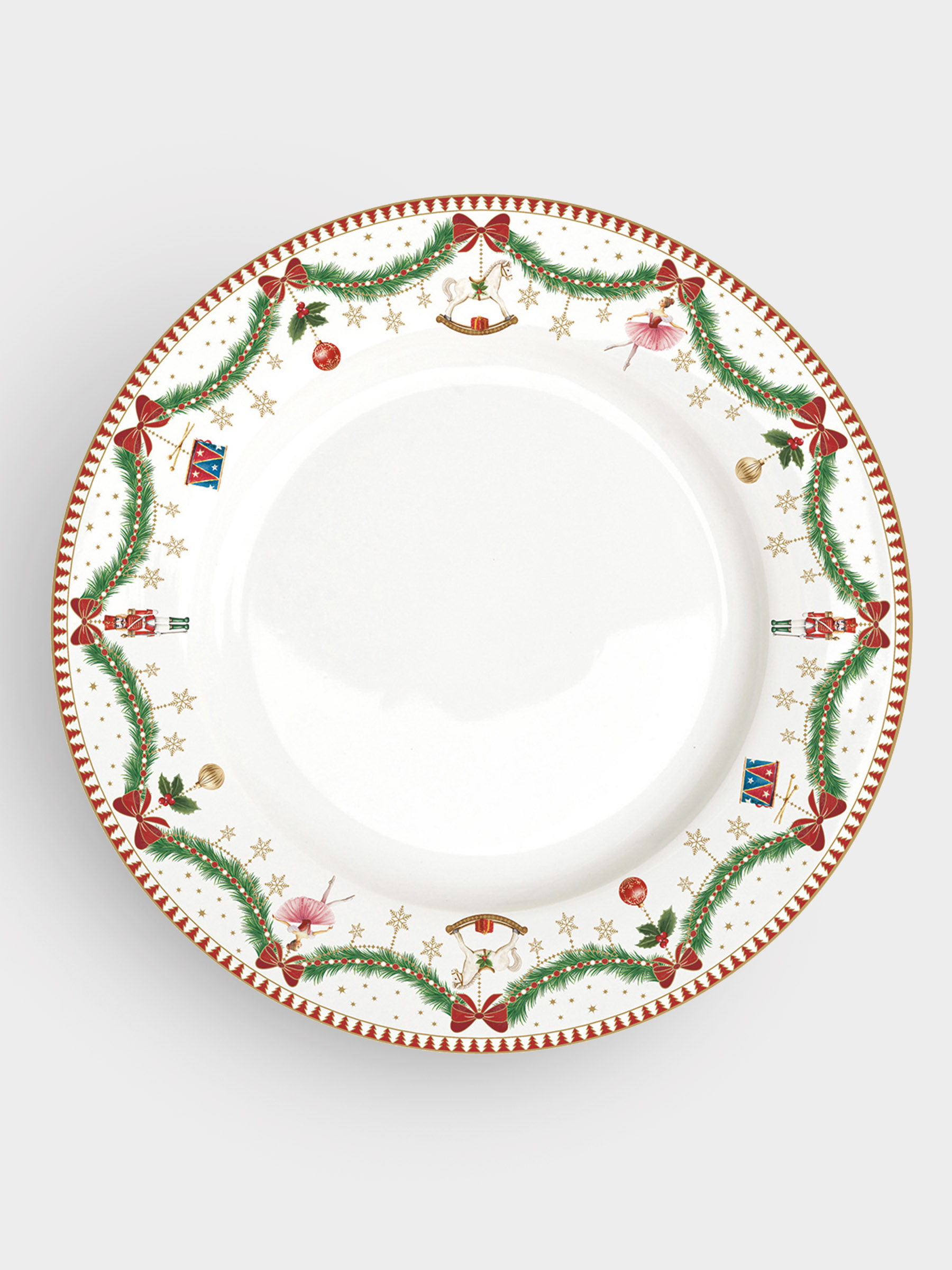 Тарелка обеденная, 26,5 см, фарфор P, белая, Новогодняя гирлянда, Magie de Noel, image-0