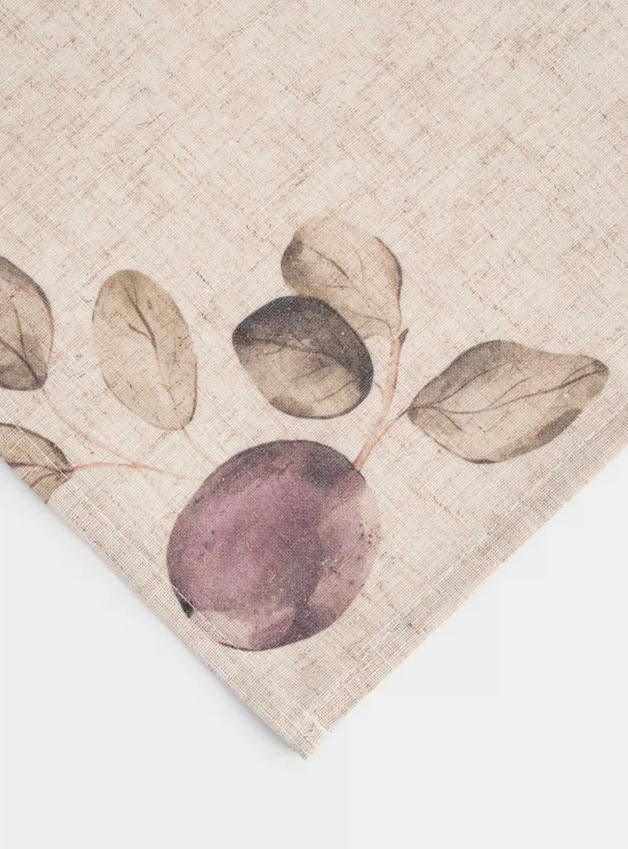 Салфетка под приборы, 30х45 см, полиэстер/лен, бежевая, Сливы на ветках, Plum Orchard ,image-2