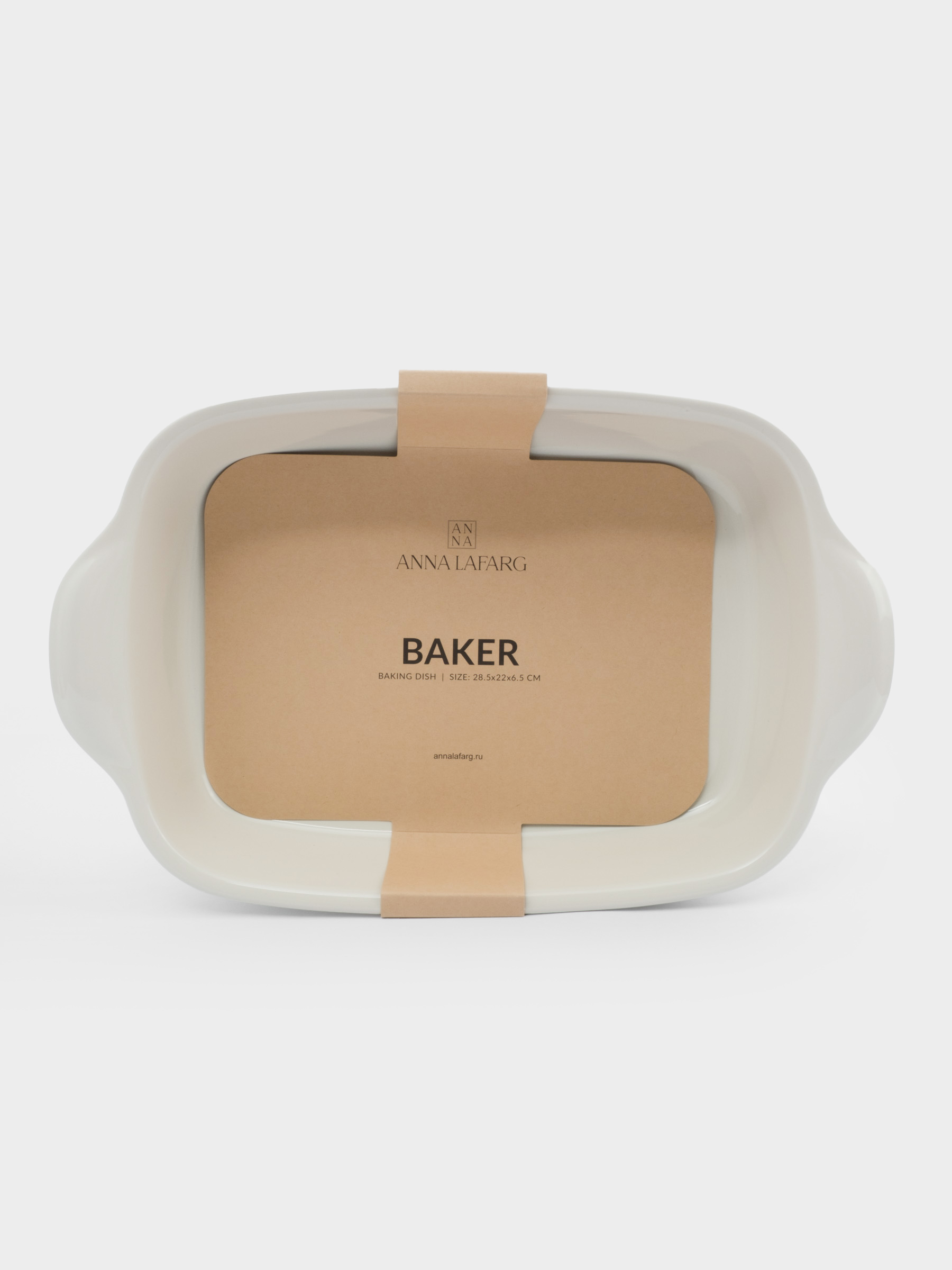 Форма для запекания, 29х22 см, керамика, прямоугольная, молочная, Baker, image-5