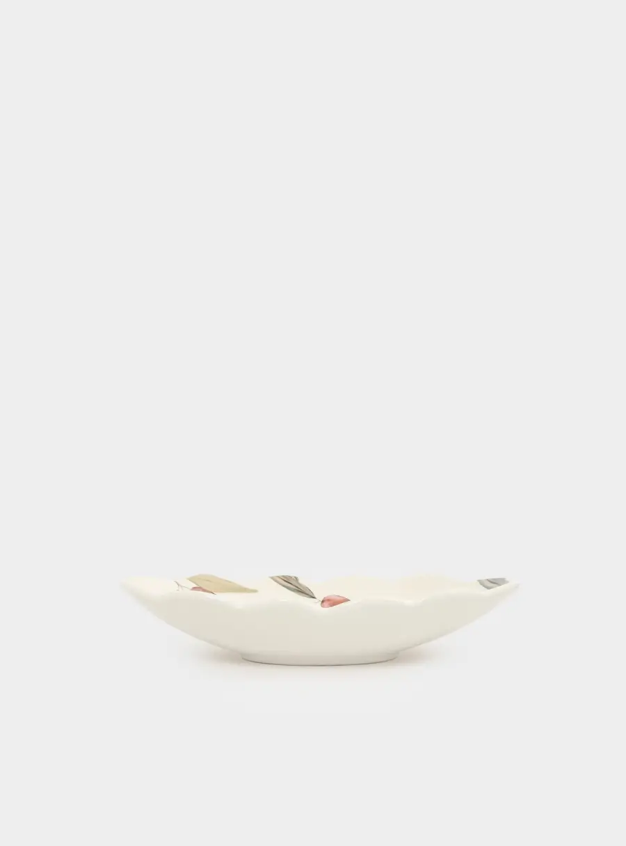 Блюдо, 31х18 см, керамика, овальное, белое, Сливы, Plum Orchard ,image-3