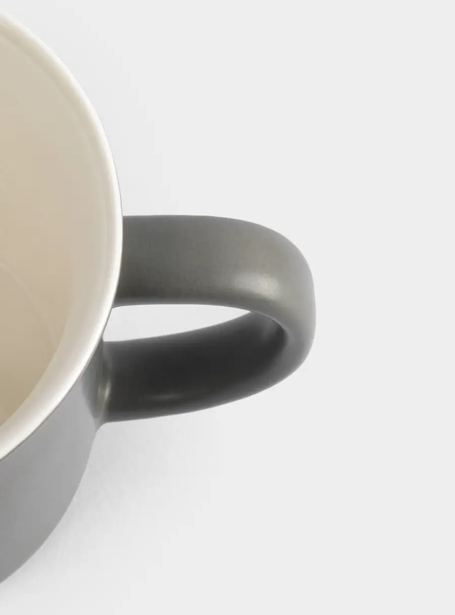 Кружка, 400 мл, керамика, серая, Retro, image-4
