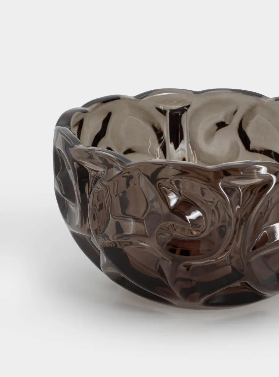 Салатник, 10х17 см, 1,1 л, стекло Р, коричневый, Узоры, Galaxy, image-1