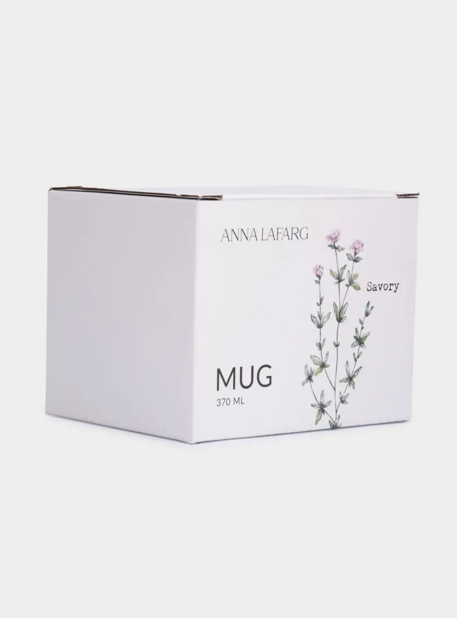 Кружка, 370 мл, фарфор N, белая, в крапинку, Чабер, Herbarium new, image-7