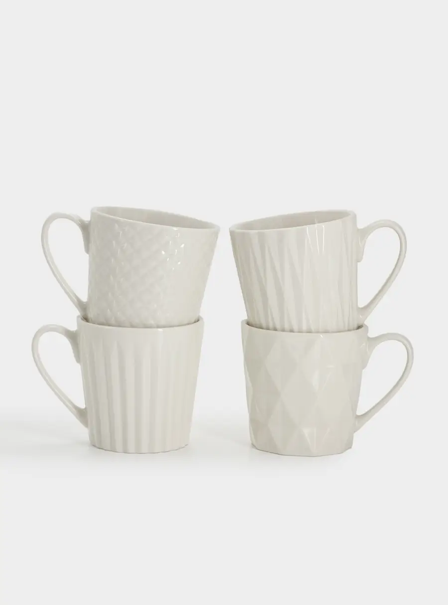 Набор кружек, 4 пр, 380 мл, белые, Nova ,image-0