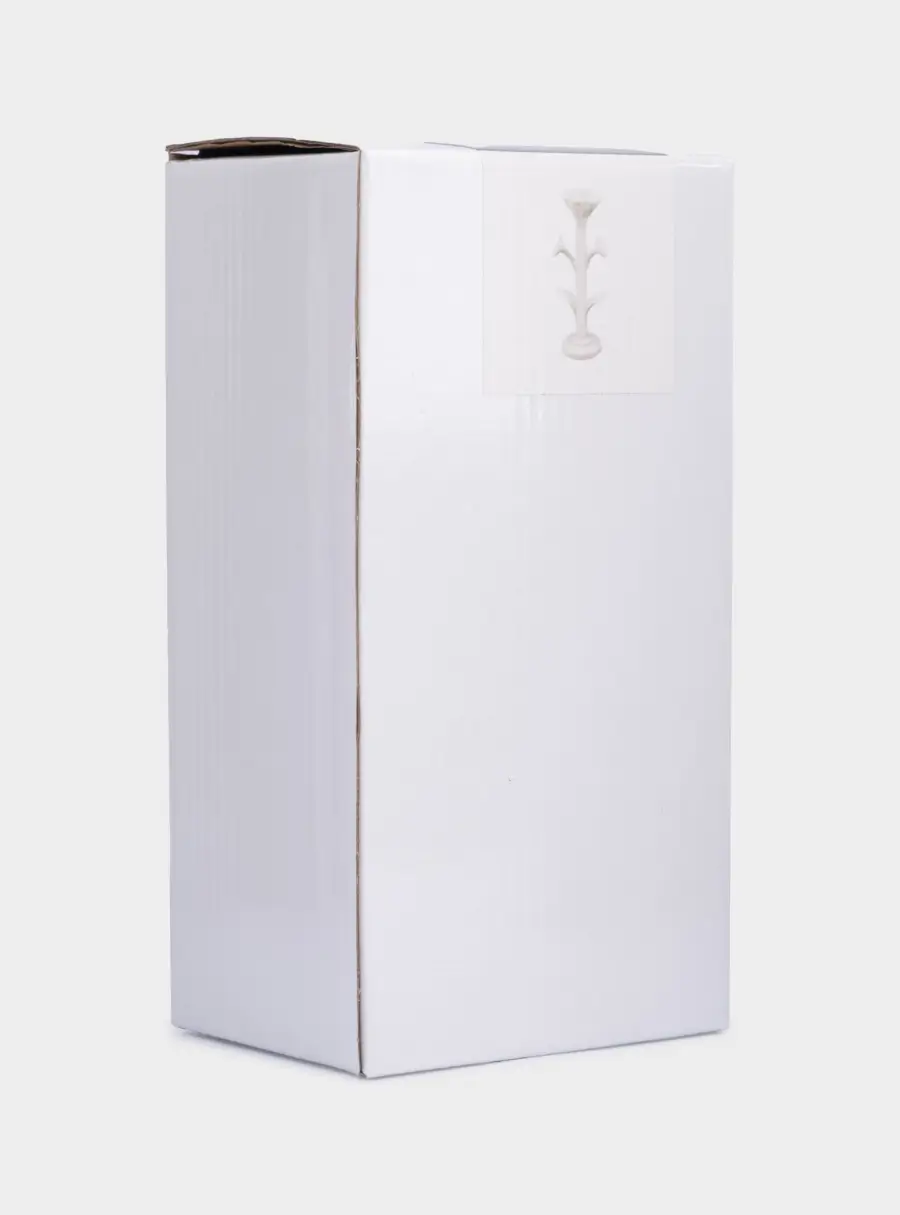 Подсвечник, 20 см, для тонкой свечи, на ножке, керамика, молочный, Цветок, image-5