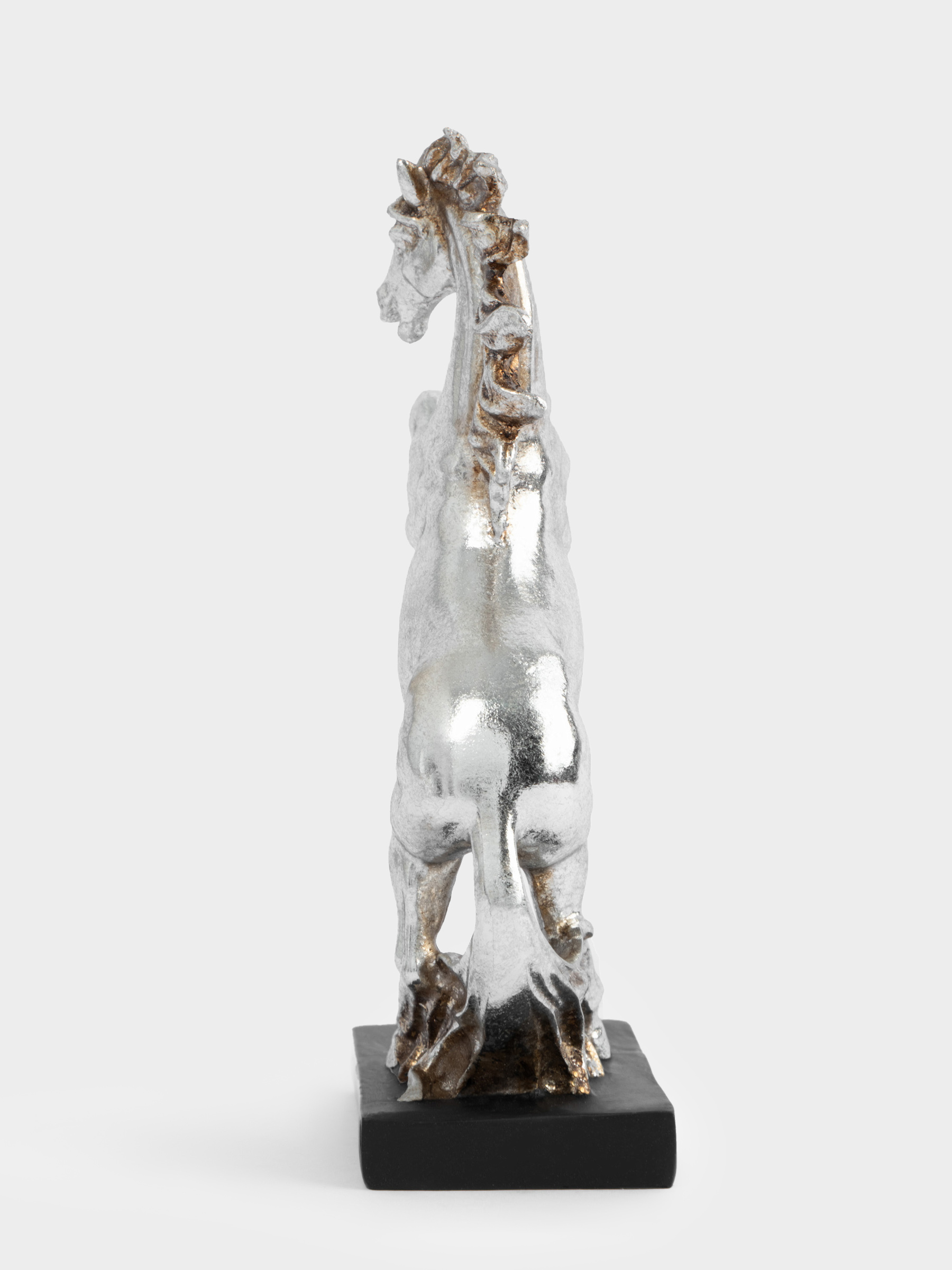 Статуэтка, 15 см, полирезин, серебристая, Конь на дыбах, Horse, image-4