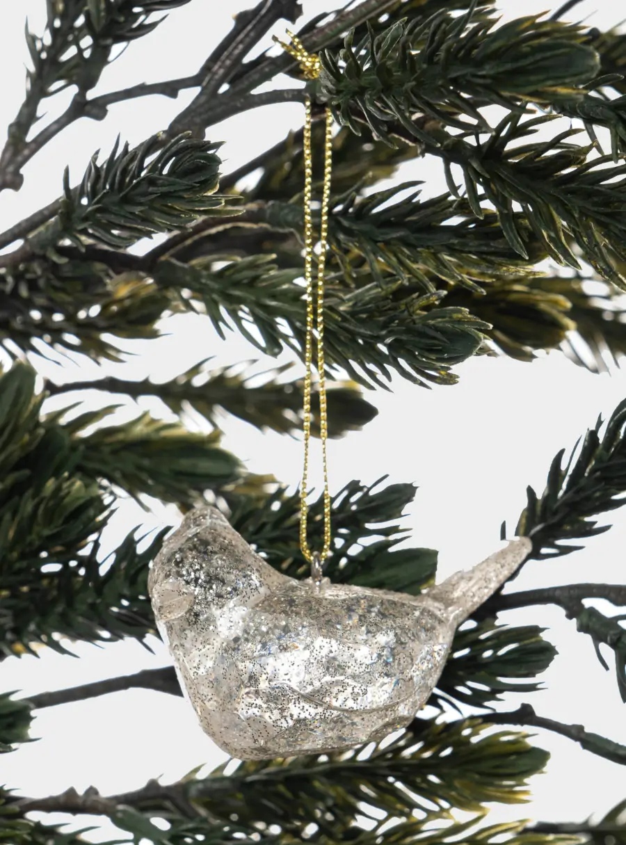 Игрушка елочная, 6 см, акрил, шампань, Птица, New year, image-2