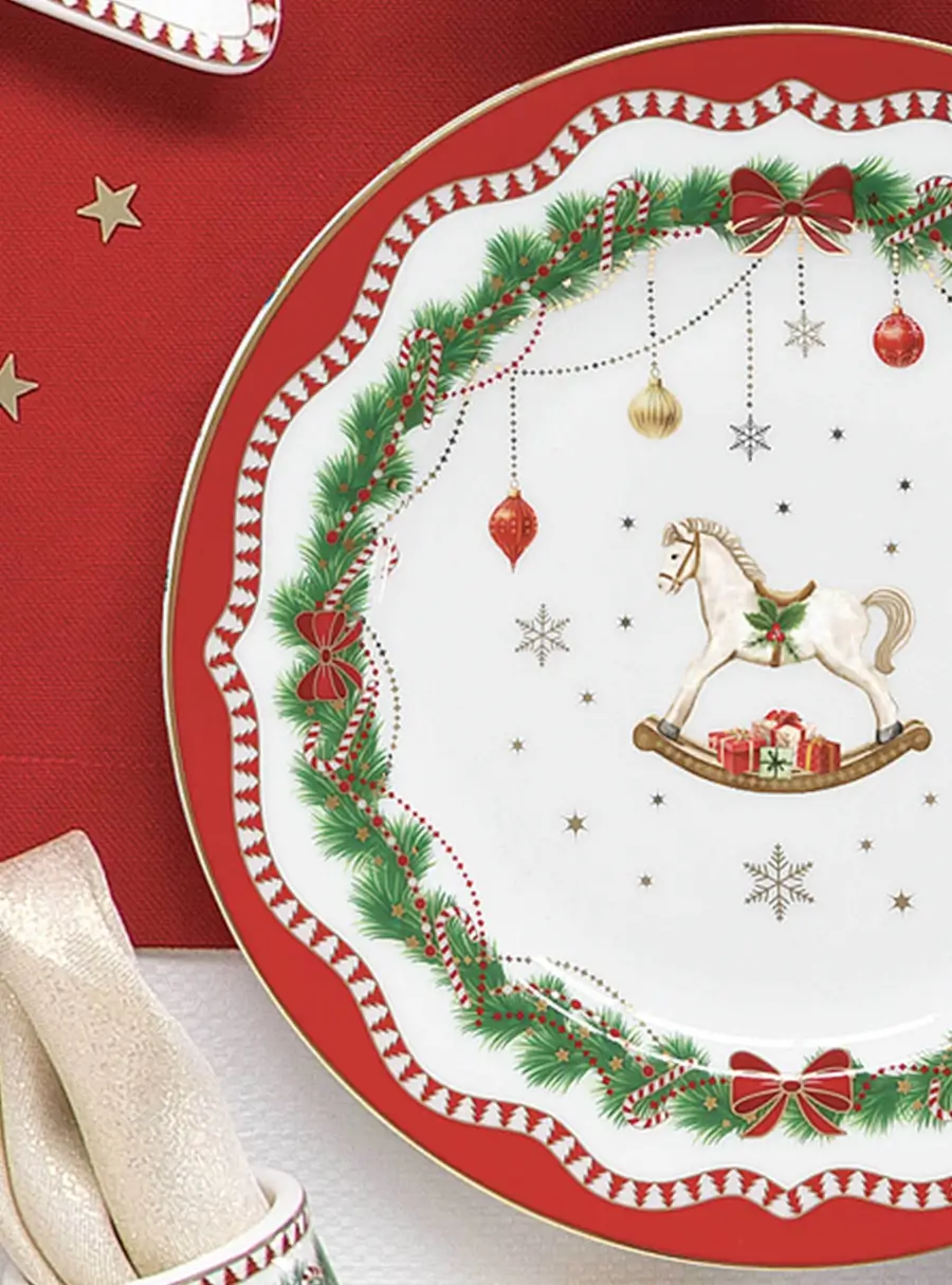 Тарелка десертная, 19 см, 4 шт, фарфор P, белая, Микс, Magie de Noel, image-6