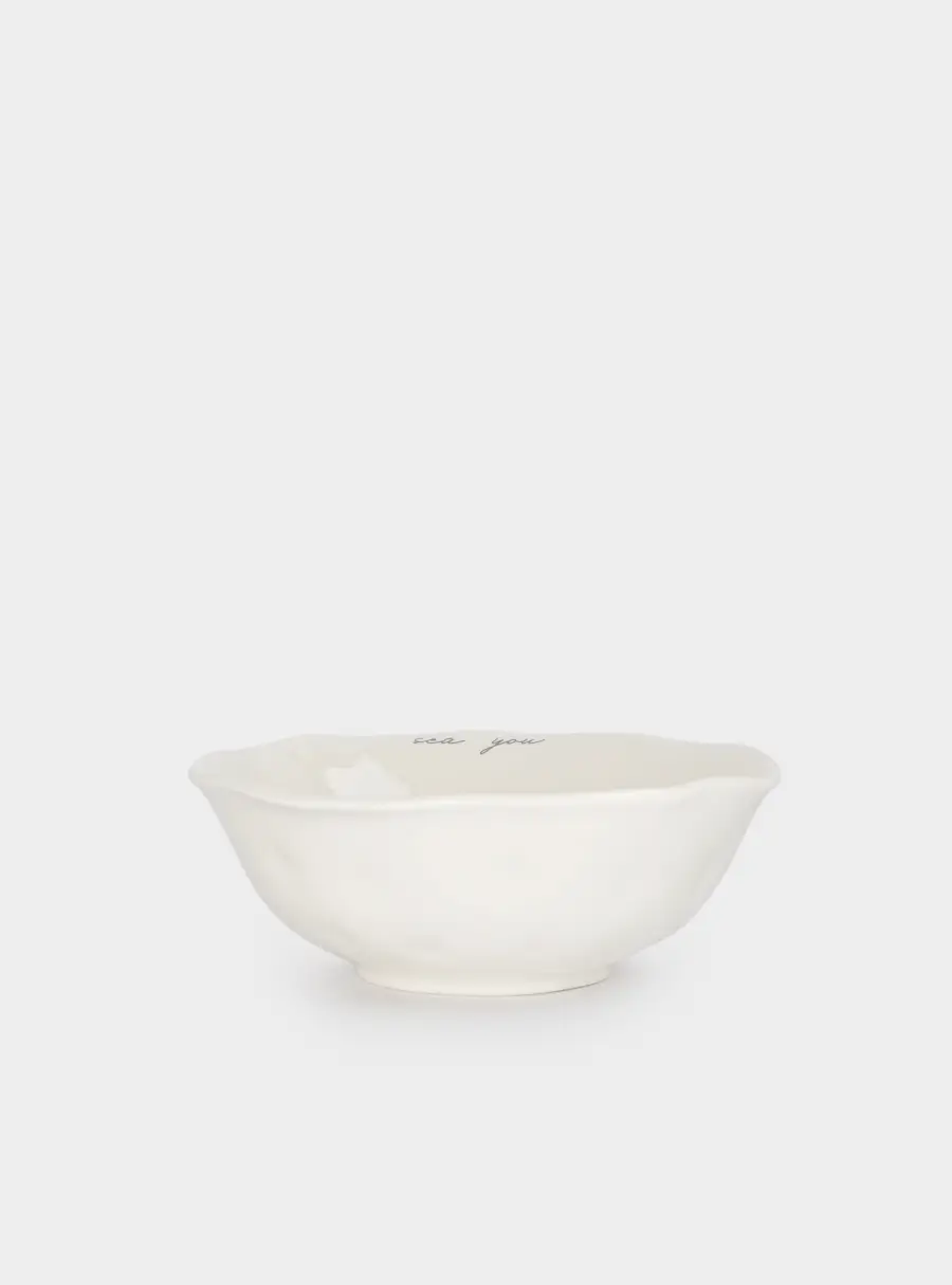 Салатник, 21х8 см, 1 л, керамика, белый, Рыбки, Sea world ,image-0