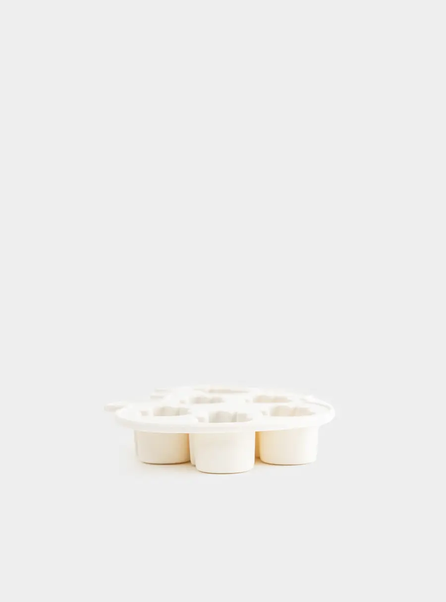 Форма для выпечки кексов, 19х10 см, 6 отд, силикон, молочная, Снеговик, Muffin ,image-3