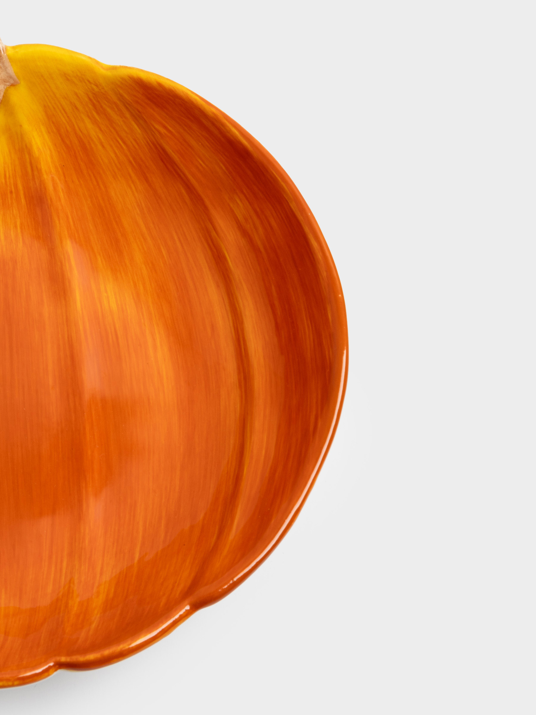 Блюдо, 23 см, керамика, оранжевое, Тыква, Bright pumpkin, image-4