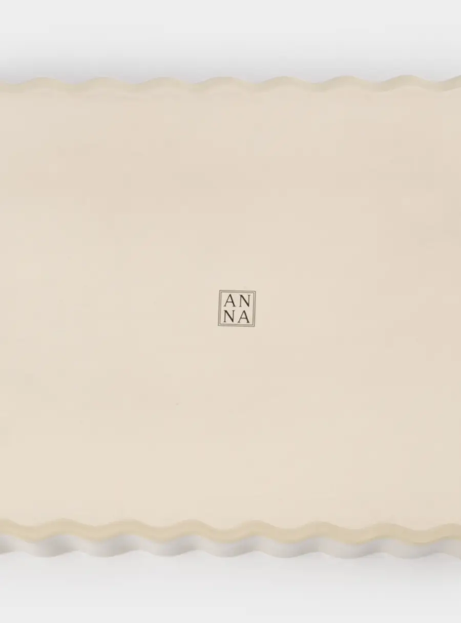 Форма для запекания, 29х21 см, керамика, прямоугольная, бежевая, Ребристый край, Bagel ,image-3