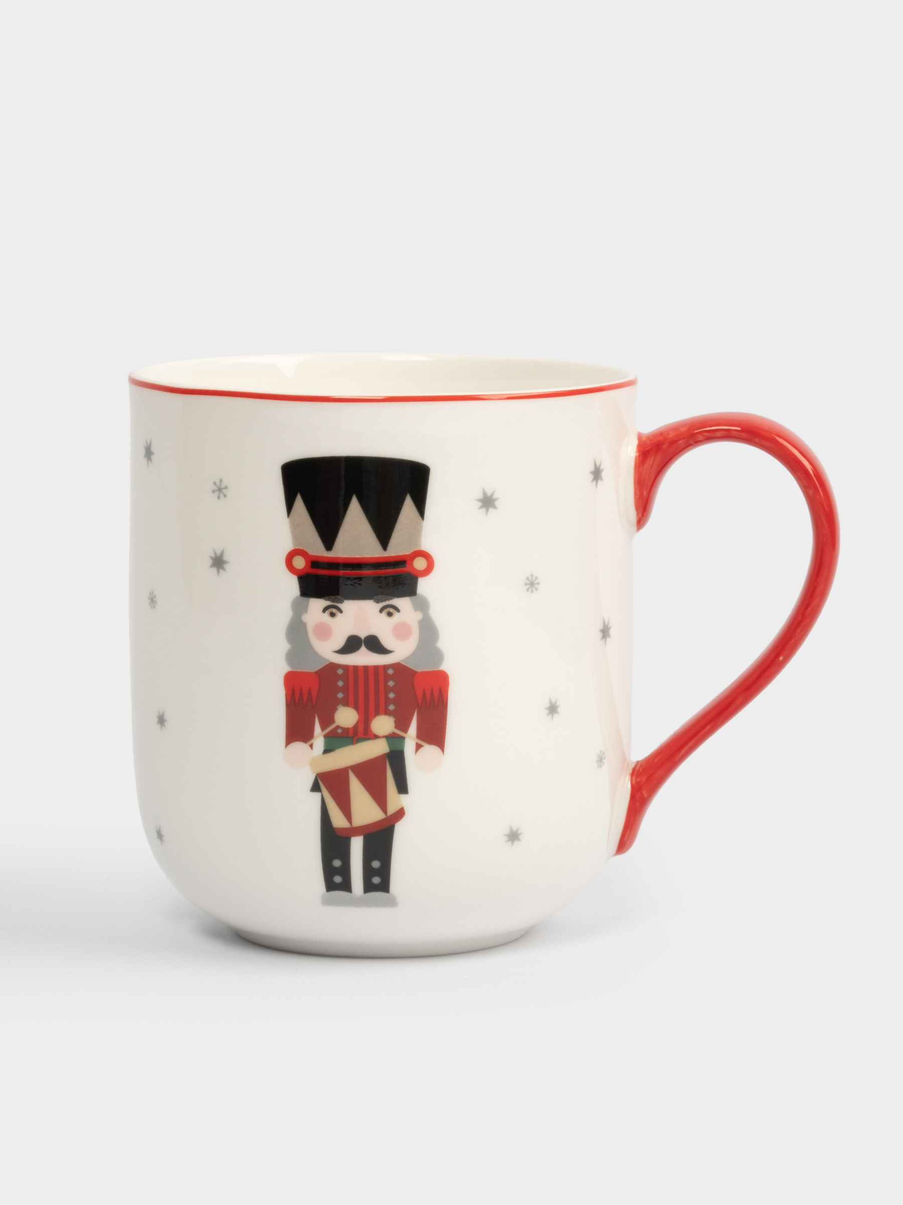 Кружка, 450 мл, фарфор F, бело-красная, Щелкунчик, Nutcracker, image-0