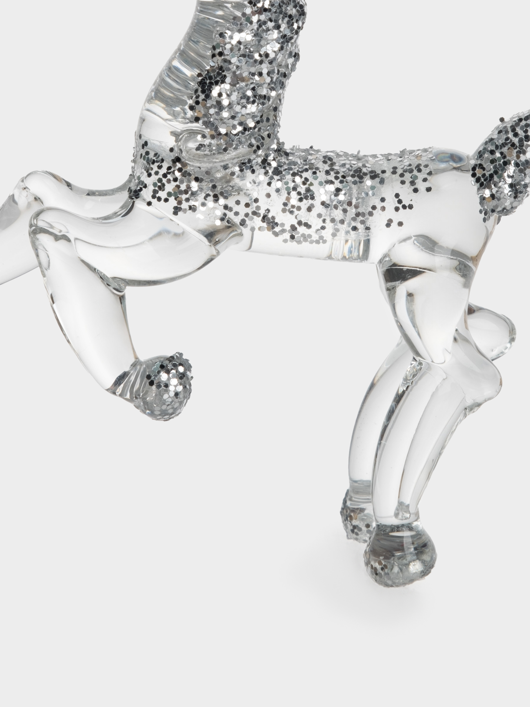 Статуэтка, 10х7 см, стекло, серебристая, Лошадка, Horse, image-3