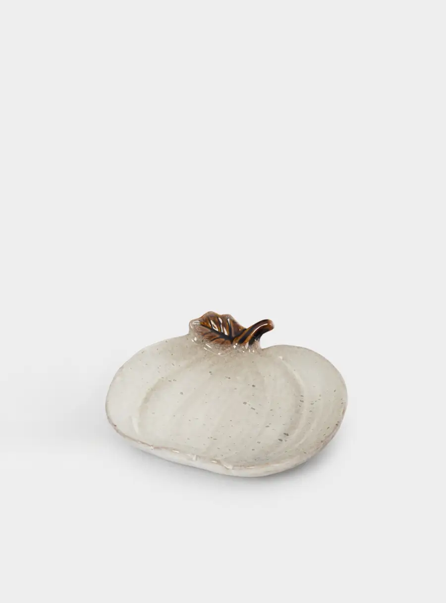 Блюдо, 22х20 см, фарфор P, молочное, в крапинку, Тыква, Light pumpkin ,image-2