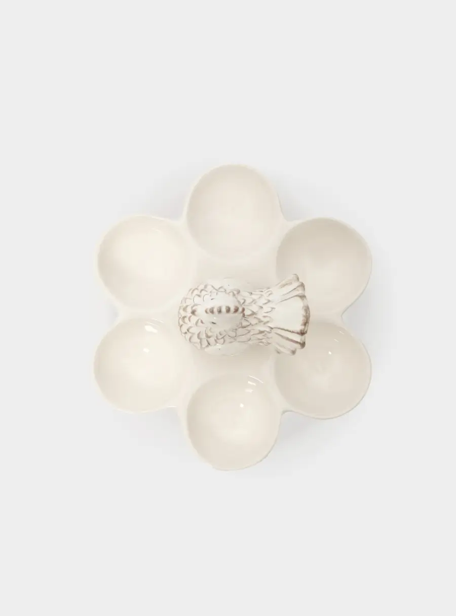 Блюдо пасхальное, 14х13 см, 6 отд, фарфор P/полирезин, молочное, Easter, image-4