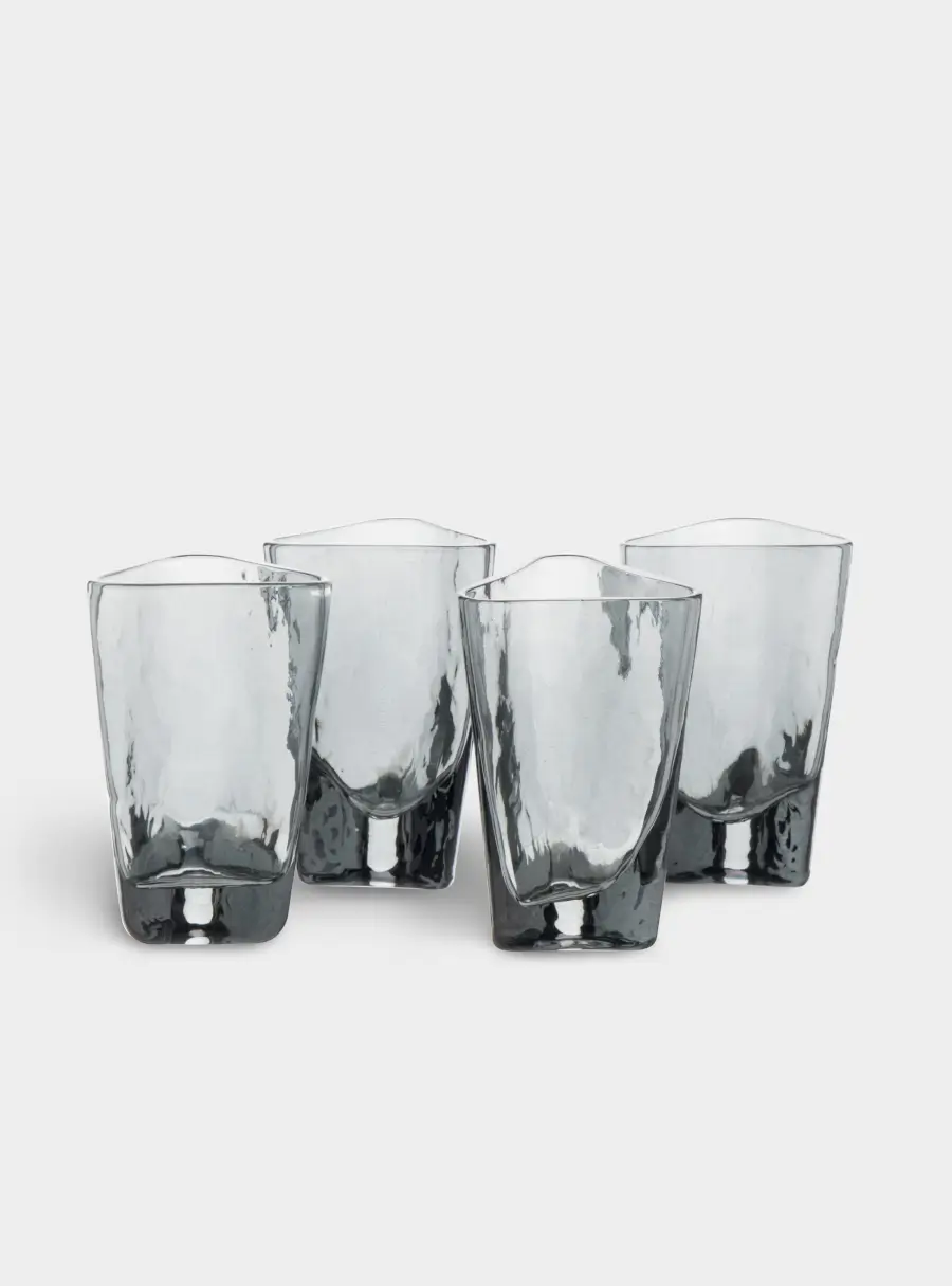 Стопка для водки, 40 мл, 4 шт, стекло, серая, Nocturne ,image-0