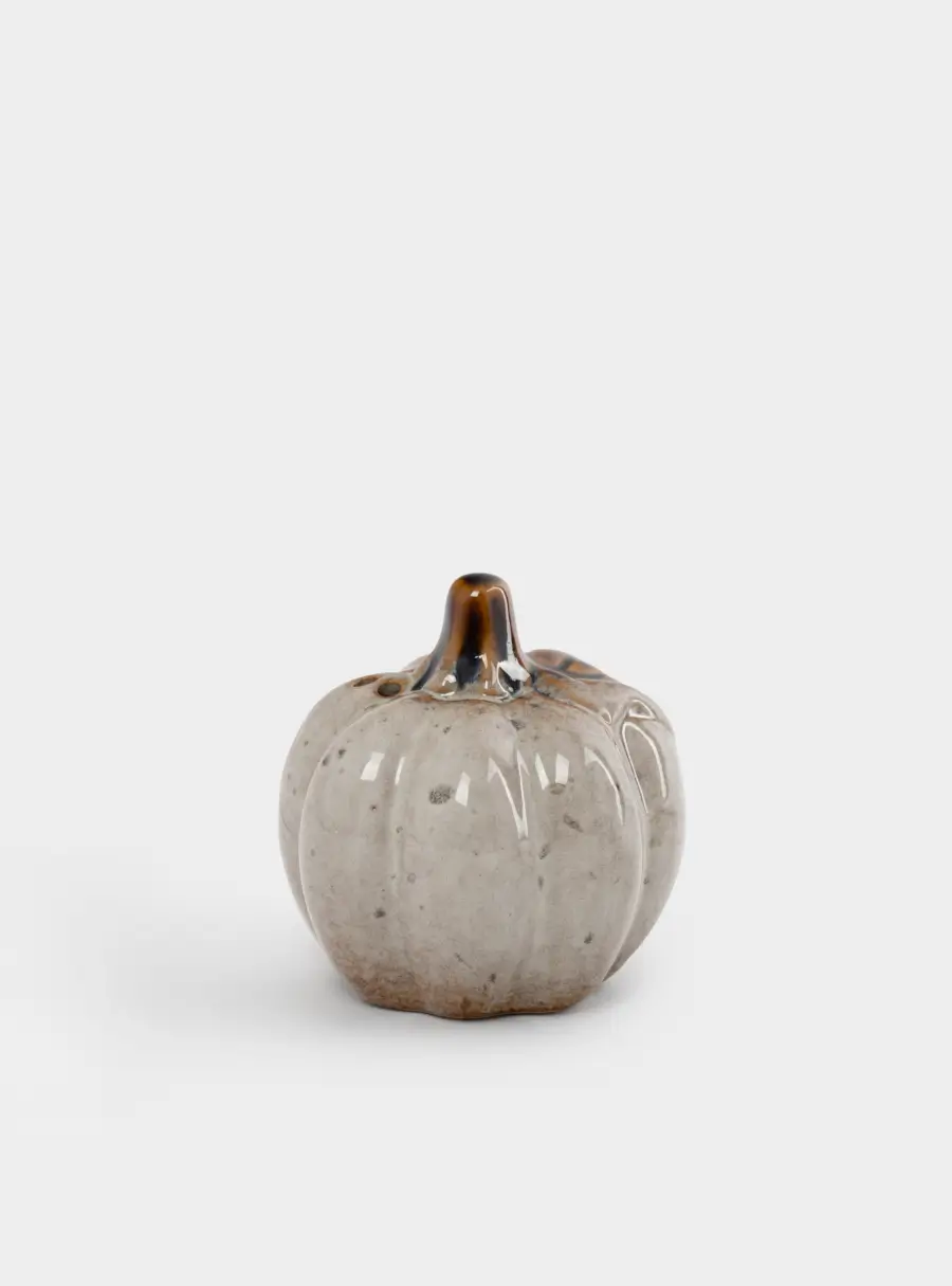 Емкость для соли или перца, 7 см, фарфор P, молочная, в крапинку, Тыква, Light pumpkin ,image-0