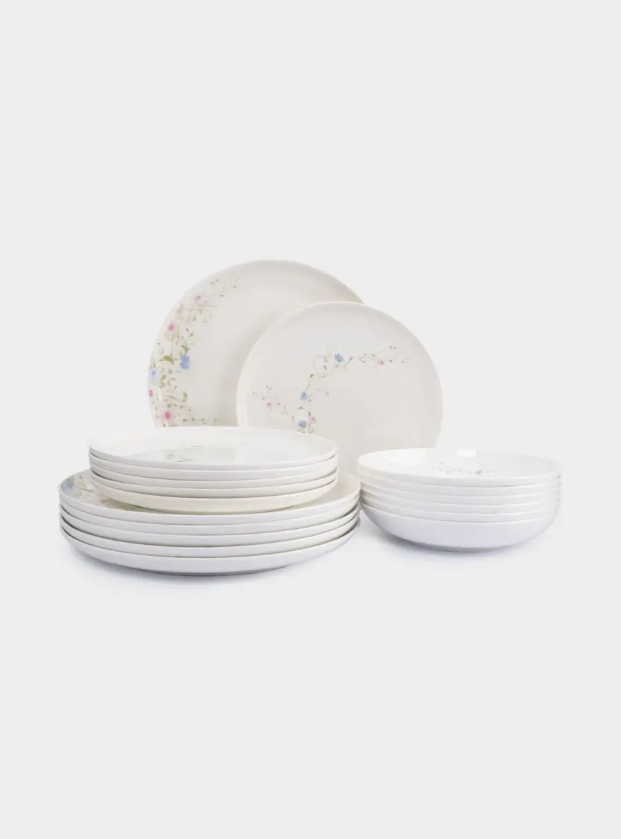 Сервиз обеденный, 6 перс, 18 пр, фарфор F, белый, Цветы, Gentle garden, image-8
