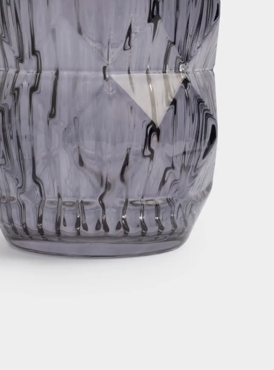 Ваза для цветов, 23 см, стекло, серая, Сanto, image-2