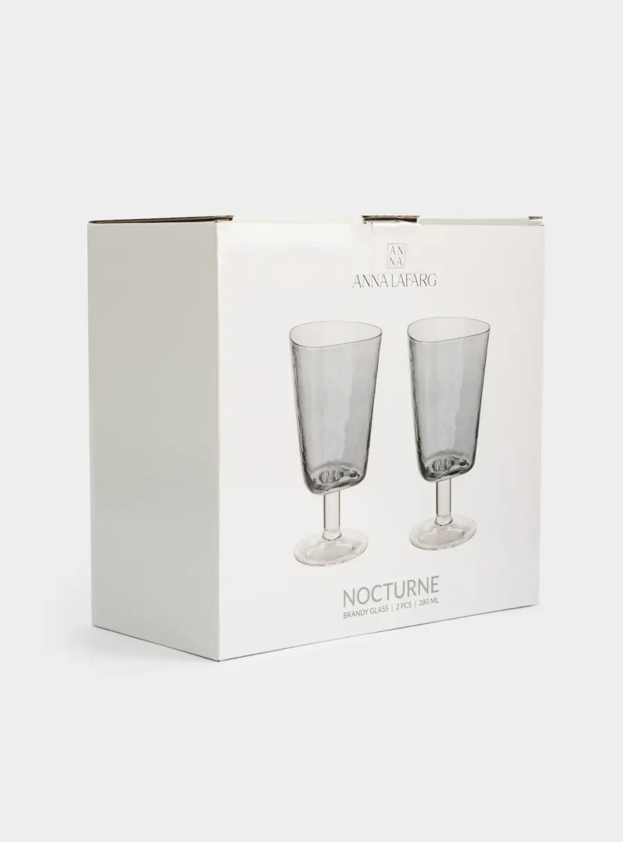 Бокал для коньяка, 380 мл, 2 шт, стекло, серый, Nocturne, image-5