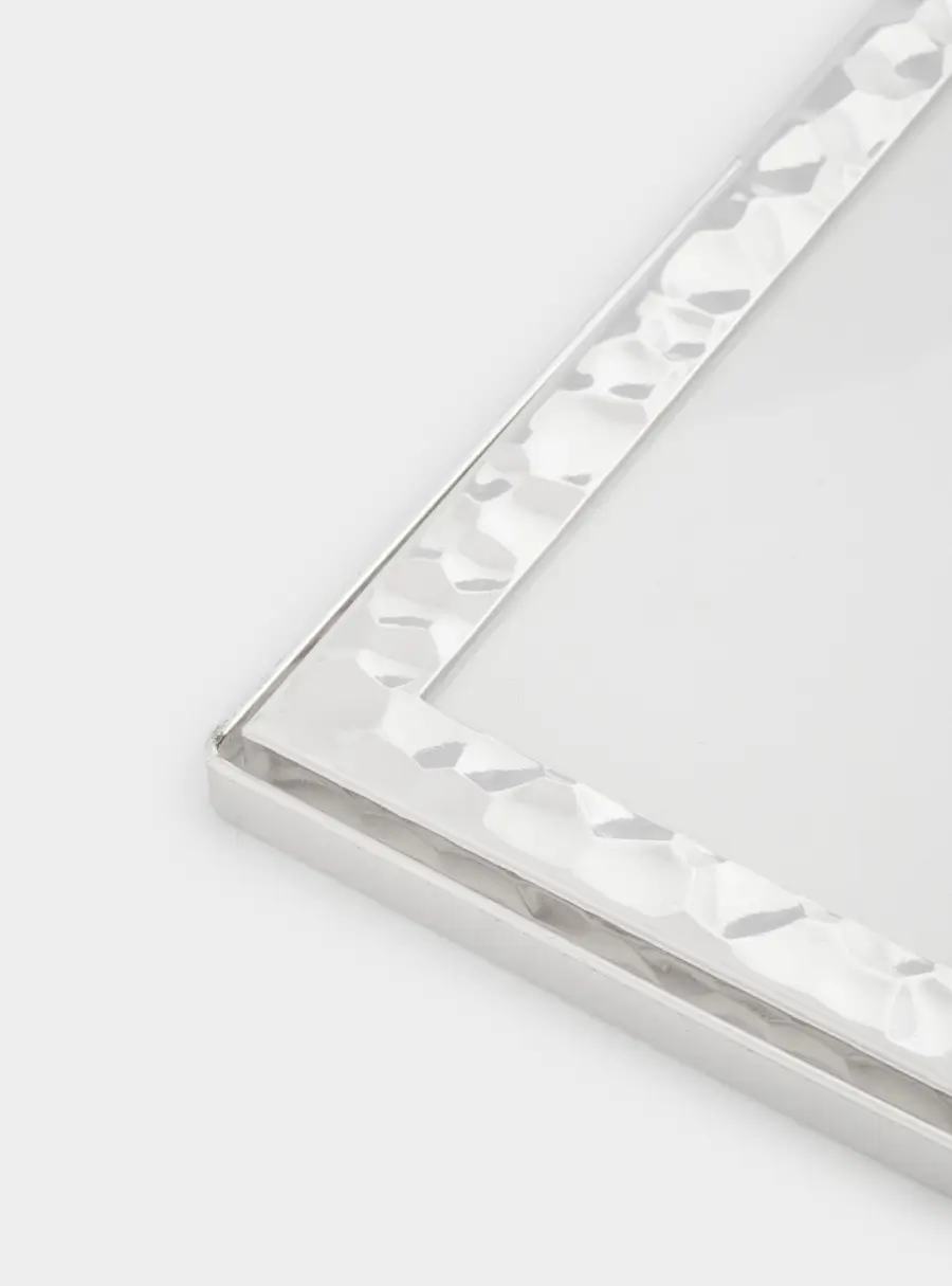 Фоторамка, 11х16 см, металл/стекло, серебристая, Мятый эффект, Museum ,image-3