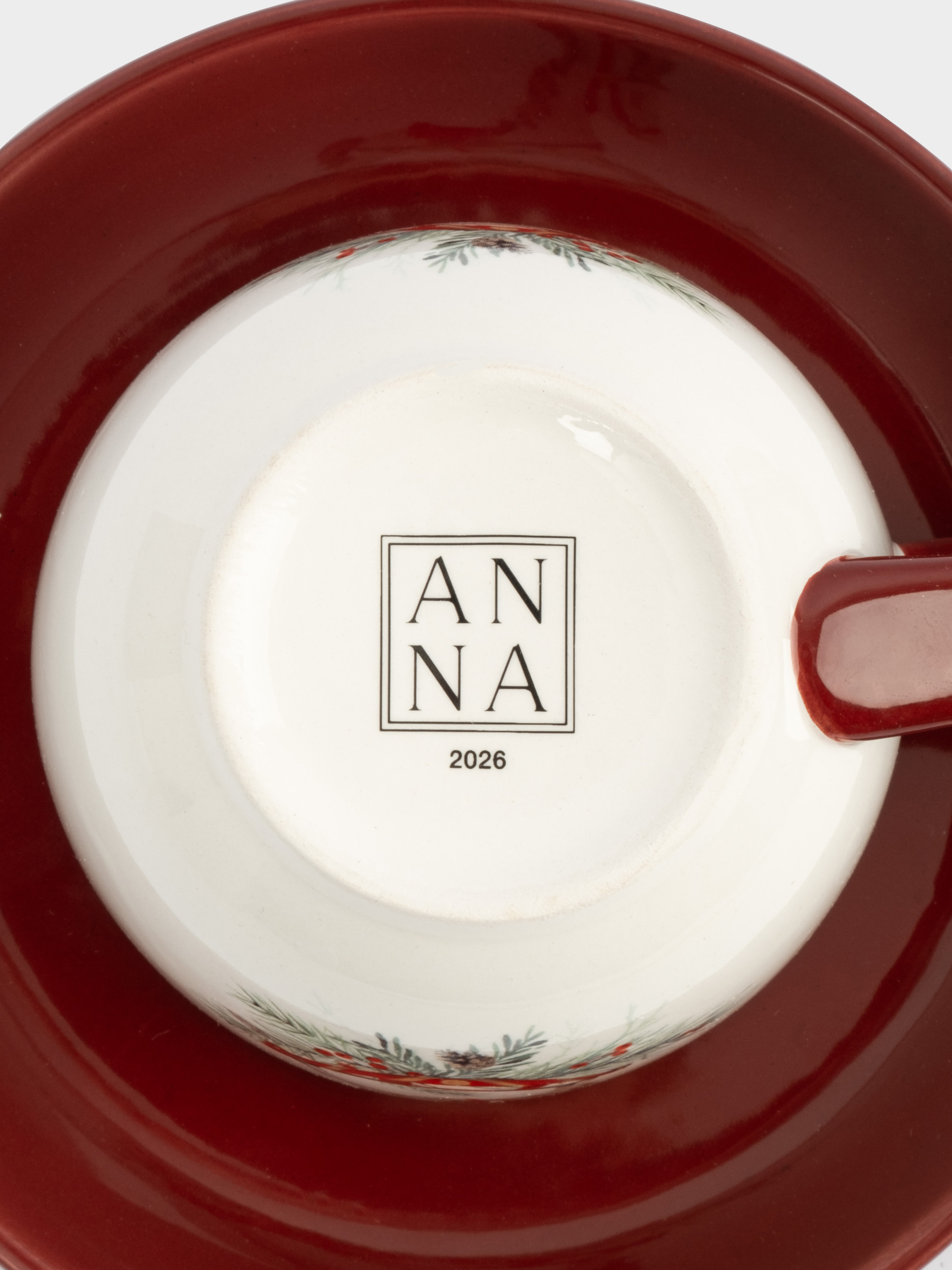 Пара чайная, 220 мл, 2 перс, 4 пр, керамика, красная, Лошадка, Festival, image-5
