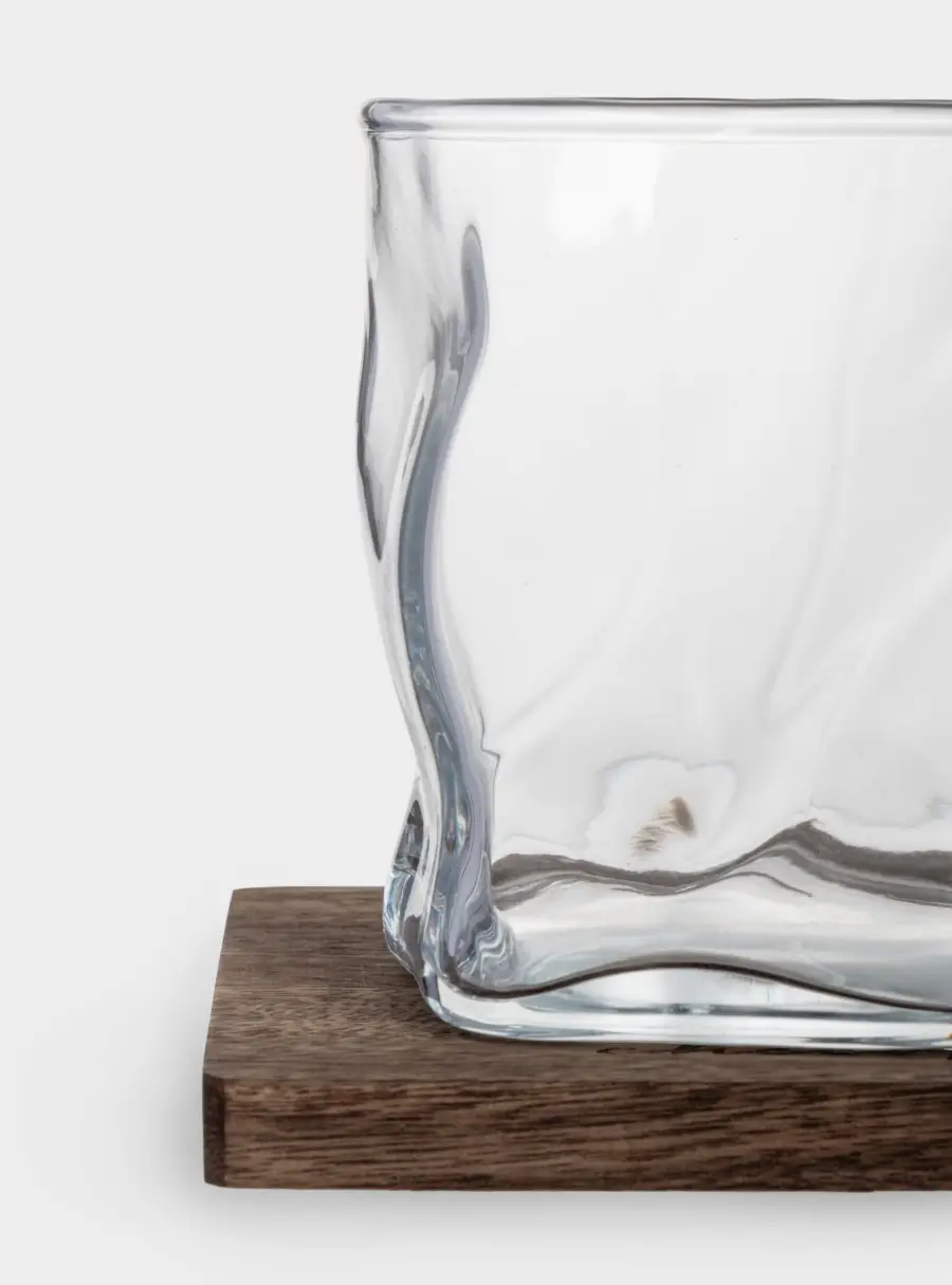 Стакан для виски, 245 мл, на подставке, стекло/дерево, Piano, image-2