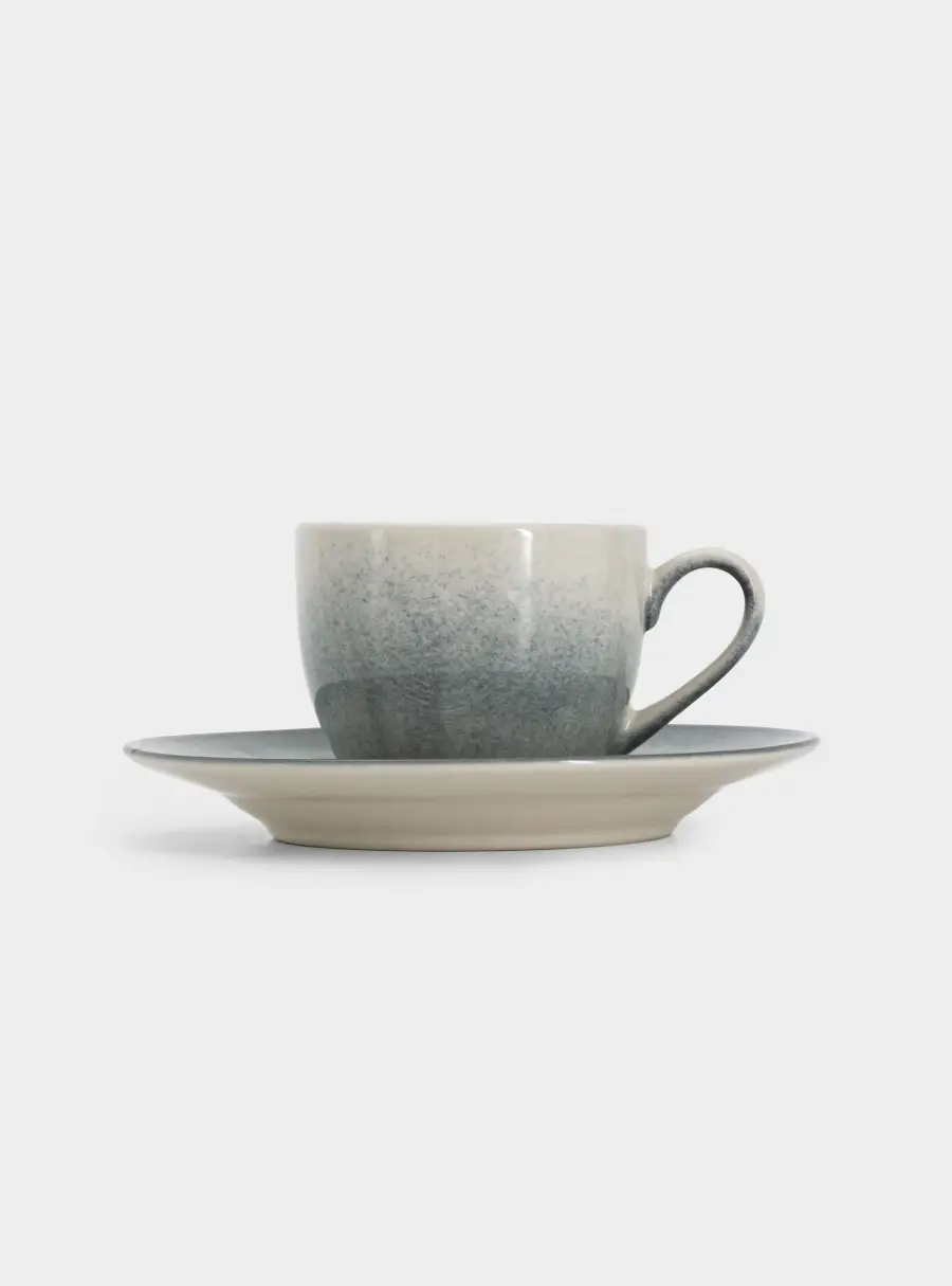 Пара кофейная, 1 перс, 2 пр, 90 мл, керамика, серо-голубая, Vulcano, image-5