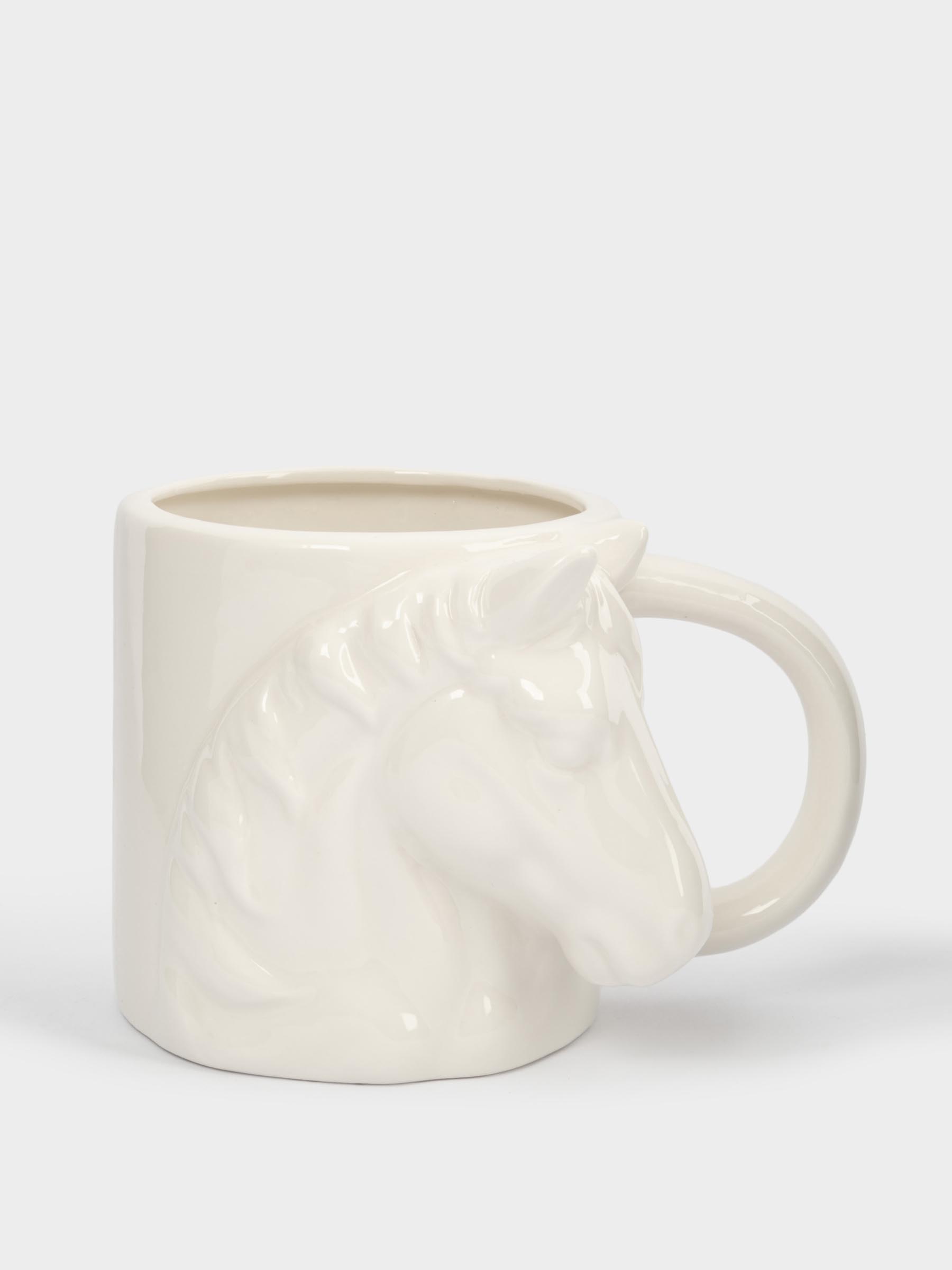Кружка, 500 мл, фарфор P, белая, Конь, Horse, image-0
