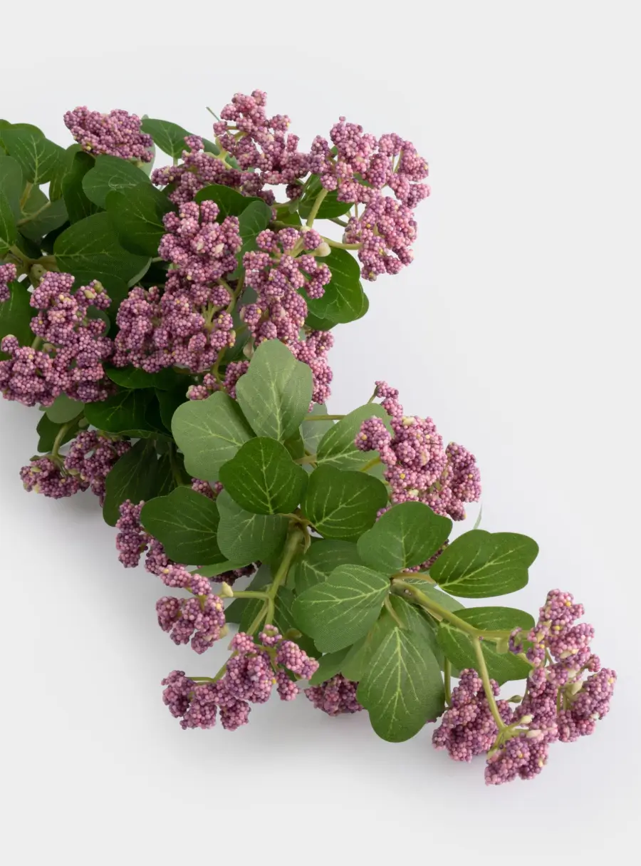 Ветка декоративная, 80 см, полиэтилен/металл, Розовый цветок, Interior spring ,image-1