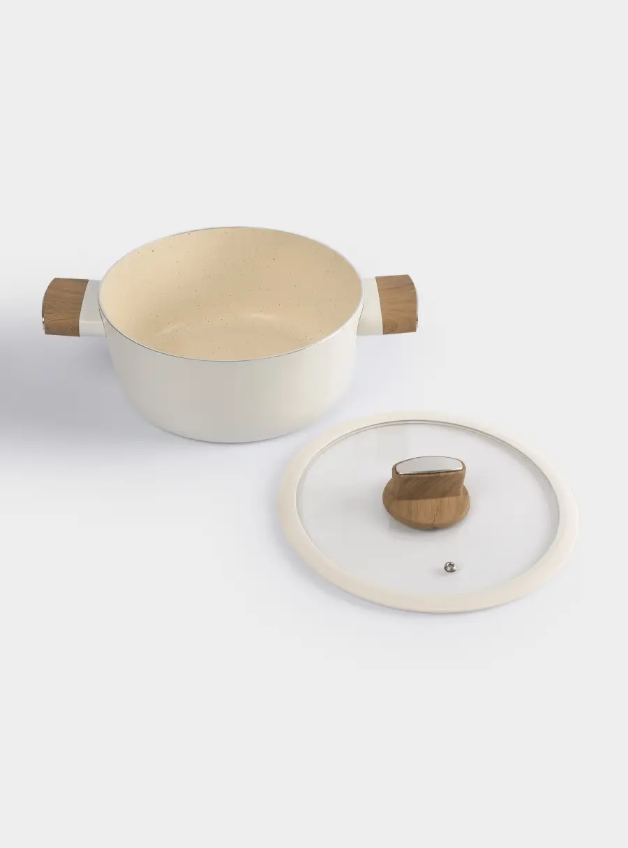 Кастрюля, 24 см, 4,1 л, с крышкой, с покрытием, алюминий, молочная, Palisander ,image-2