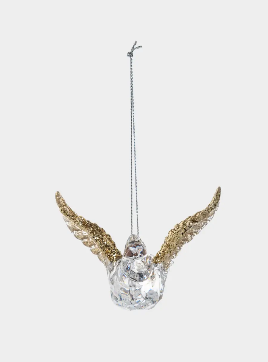 Игрушка елочная, 9 см, акрил, прозрачно-золотистая, Птица, Event ,image-2