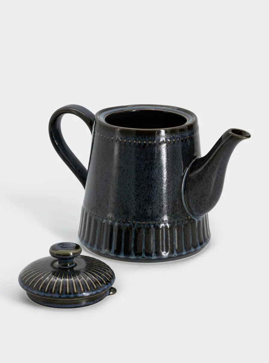 Ваза декоративная, 16,5 см, фарфор P, черно-синяя, в крапинку, Чайник, Black Kitchen, image-3