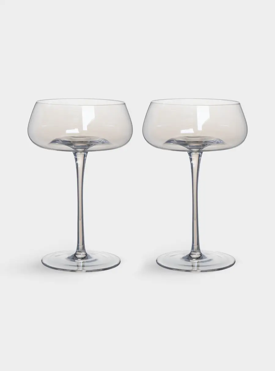 Бокал-креманка для шампанского, 270 мл, 2 шт, кристальное стекло, перламутр, Opera polar ,image-0