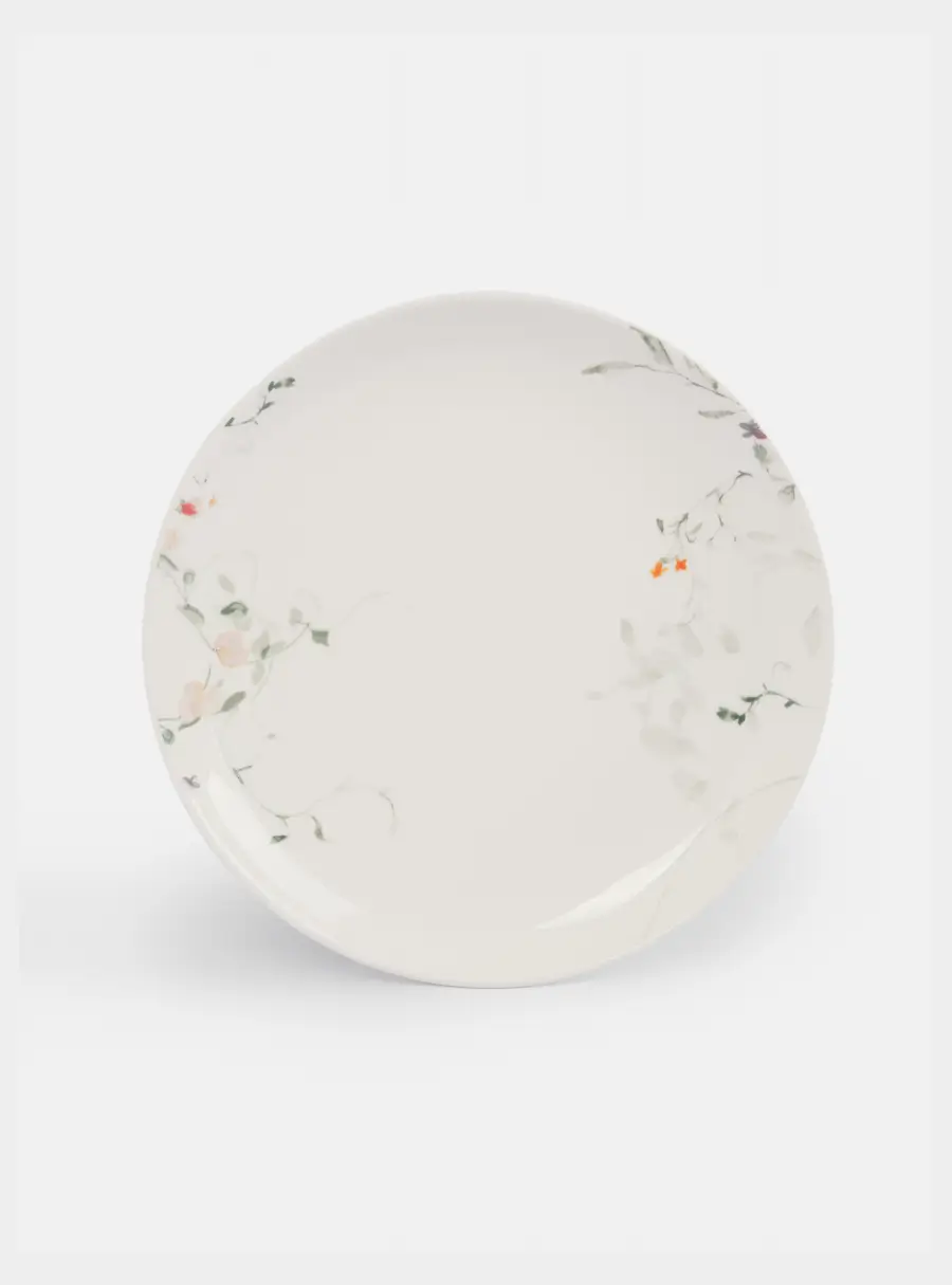 Тарелка закусочная, 21 см, 2 шт, фарфор N, белая, Цветы и листья, Primrose ,image-1