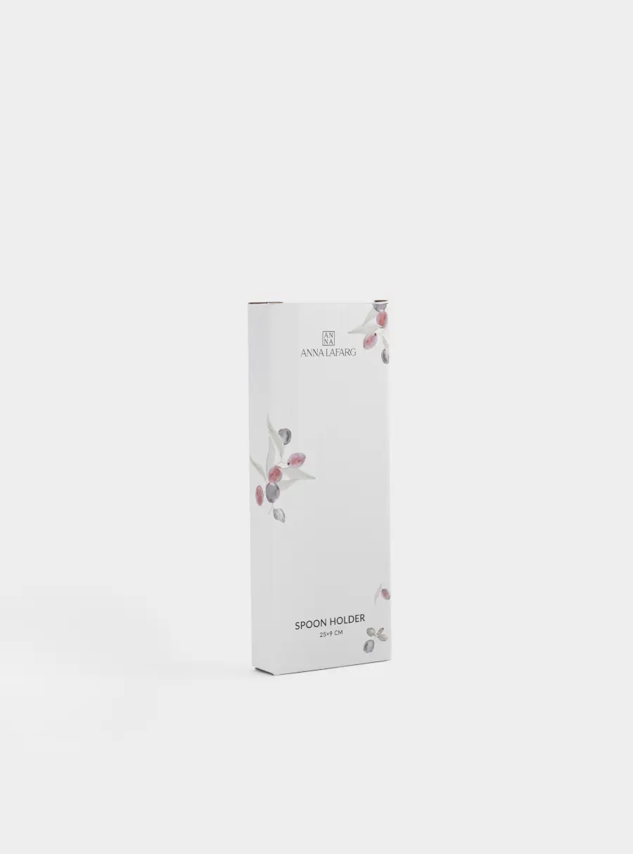 Подставка под ложку, 25 см, керамика, белая, Сливы, Plum Orchard, image-5