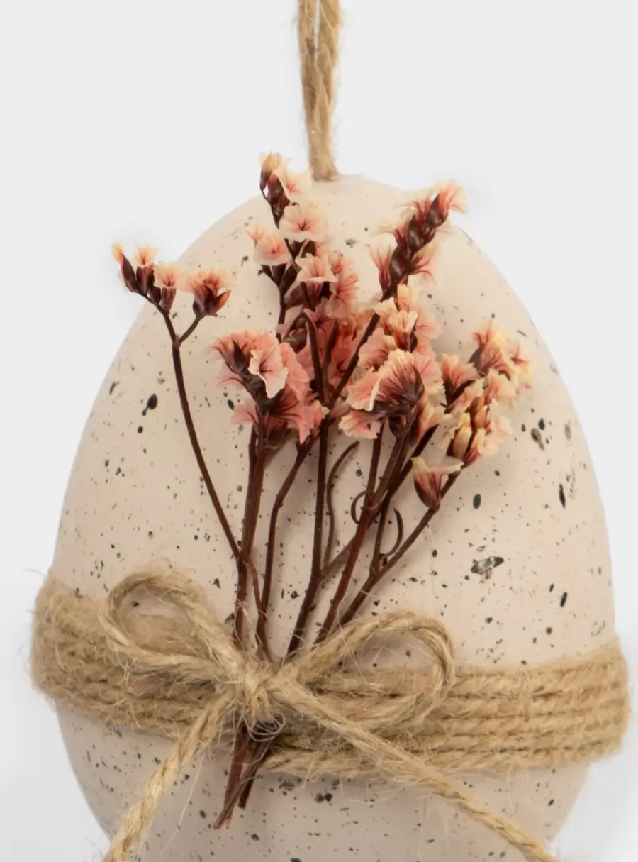 Подвеска, пасхальное яйцо, 9 см, пластик, сиреневая, Веточки, Interior Easter ,image-2