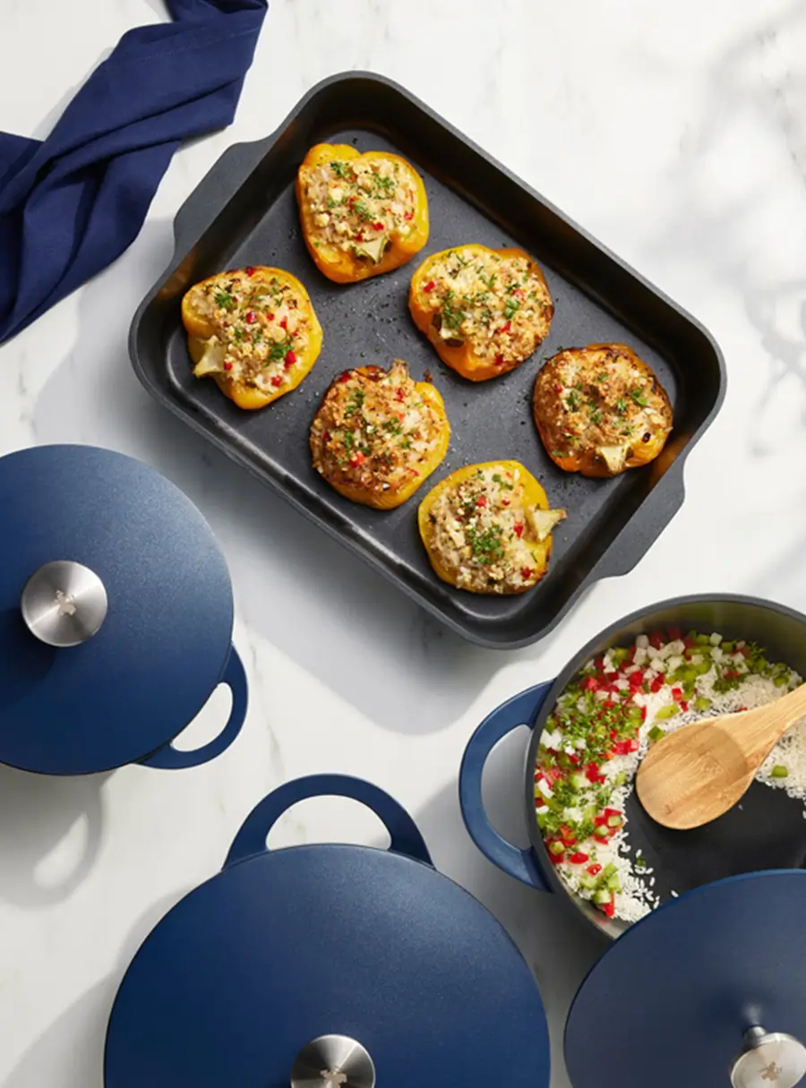 Форма для запекания, 34x26x5.5 см, синяя, с покрытием, Agile, image-3