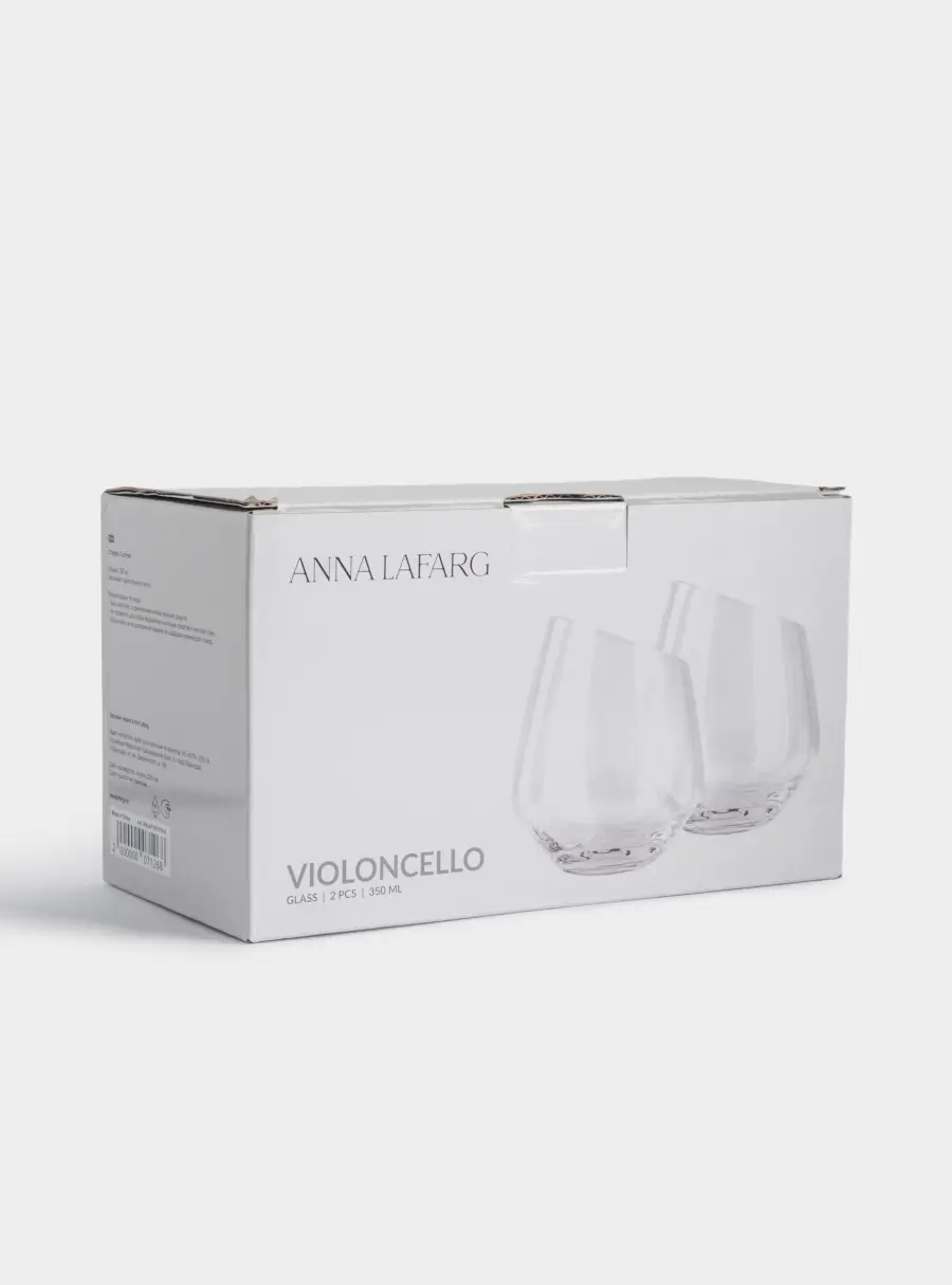 Стакан, 9 см, 350 мл, 2 шт, кристальное стекло, Violoncello, image-4