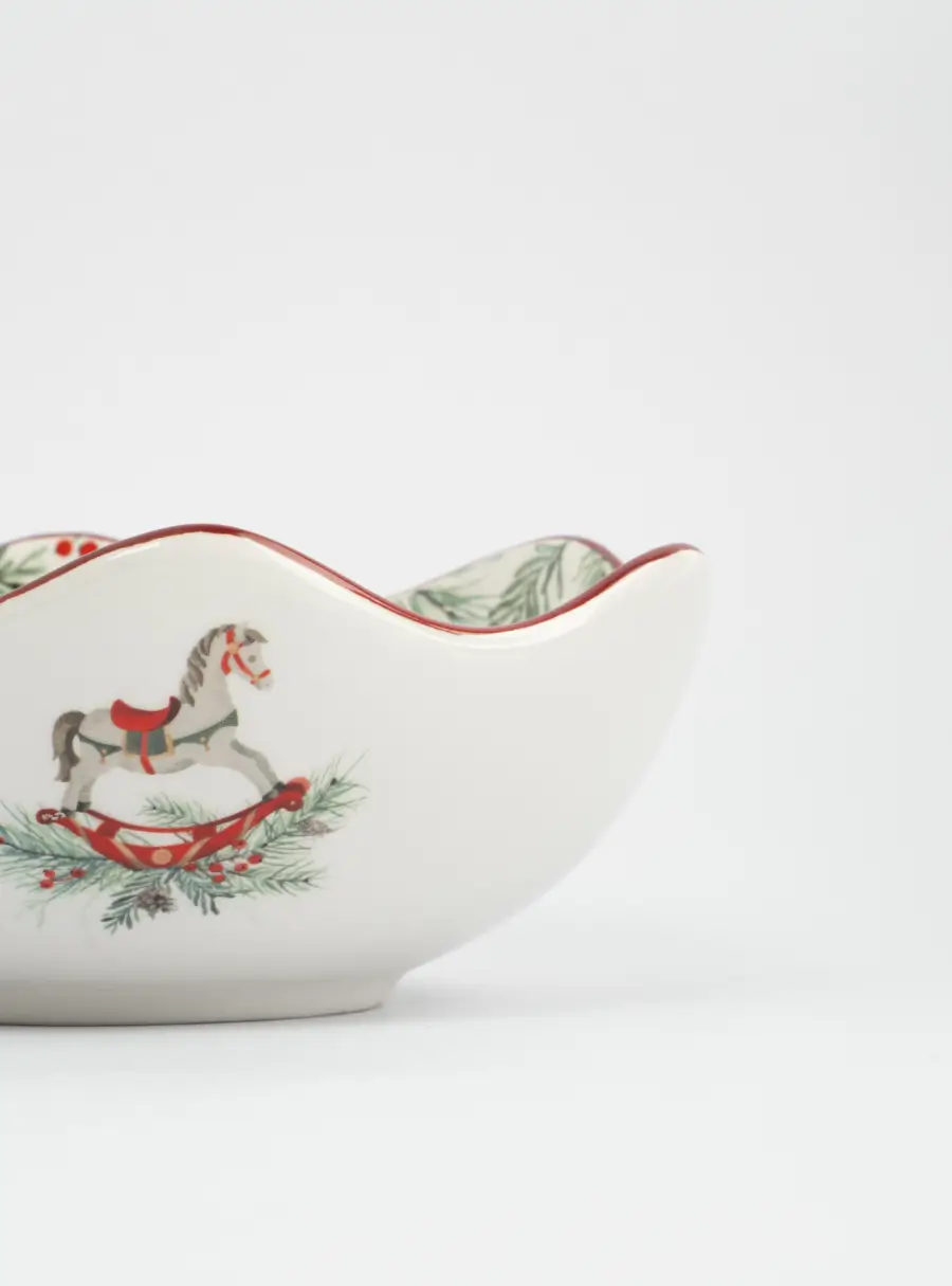 Салатник, 16х6 см, 420 мл, керамика, красный, Лошадка, Festival ,image-3