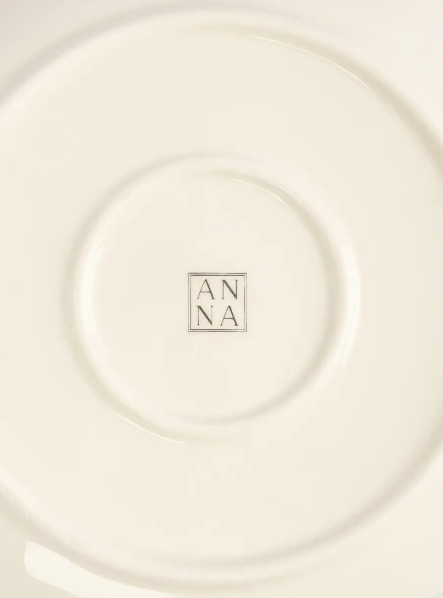 Тарелка десертная, 17 см, керамика, молочная, с золотистым кантом, Фиолетовые цветы, Gentle flower, image-6