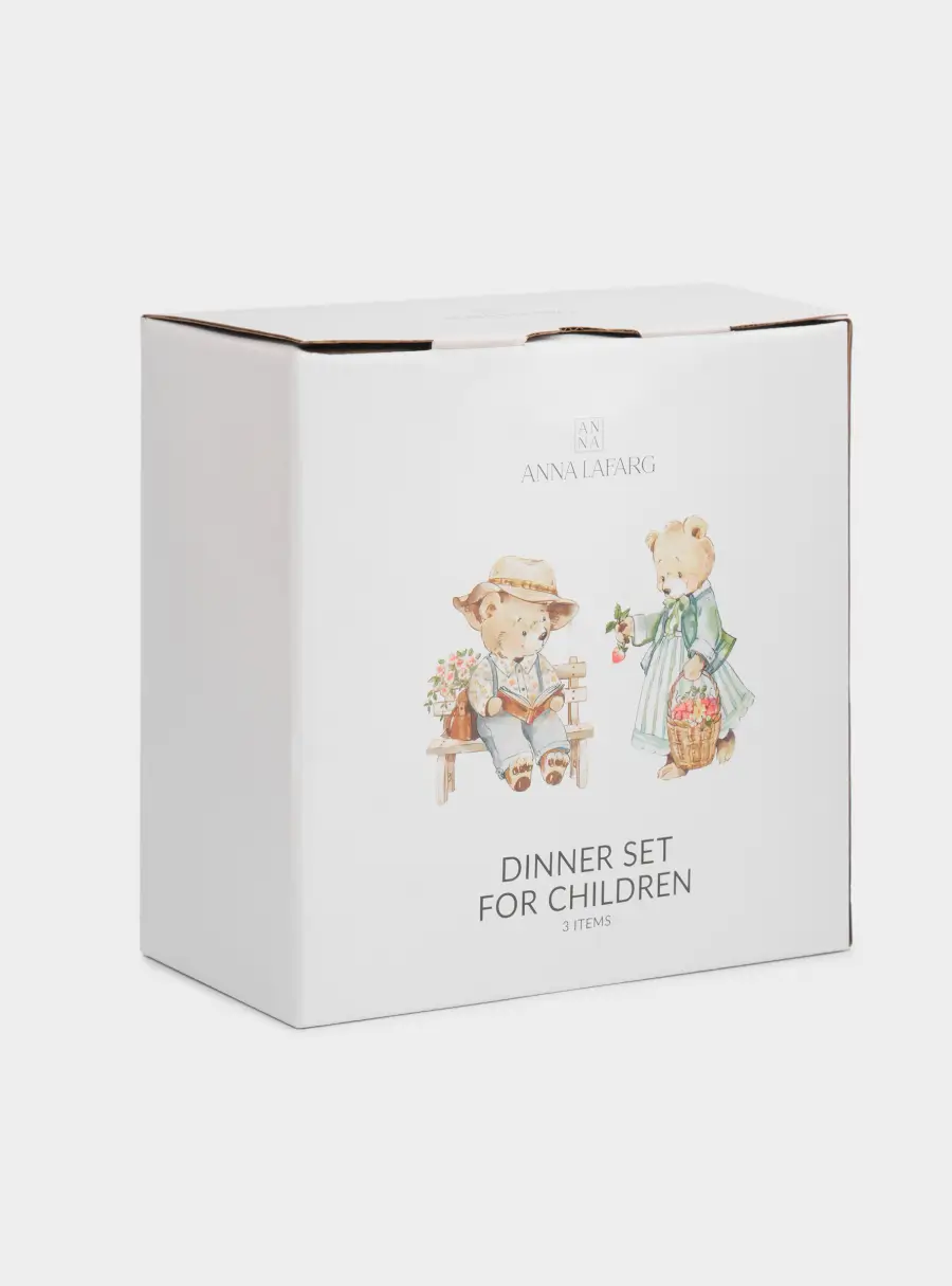Набор посуды, детский, 1 перс, 3 пр, фарфор N, белый, Мишки, Teddy bear, image-11