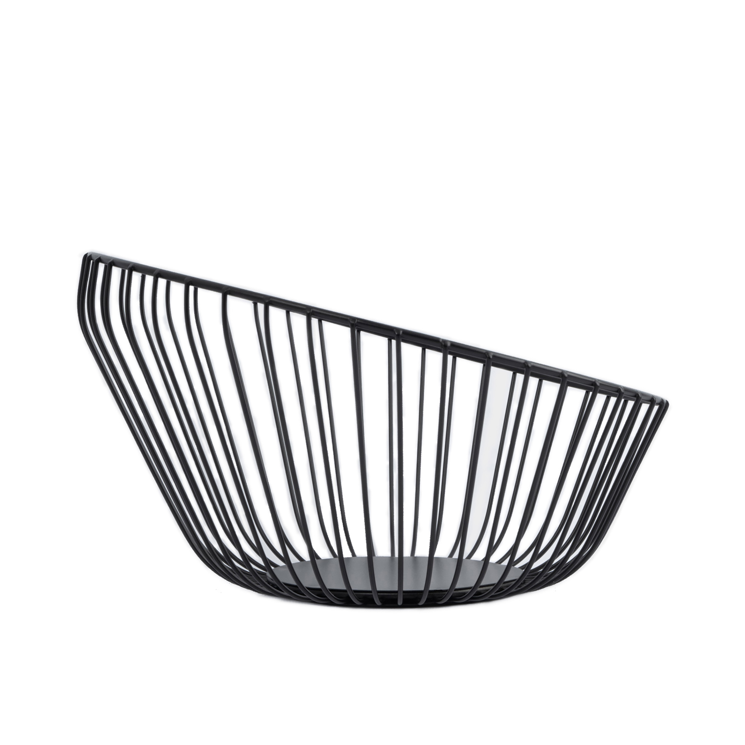 Корзина для фруктов, 25 см, металл, черная, Прутья, Spin, image-3