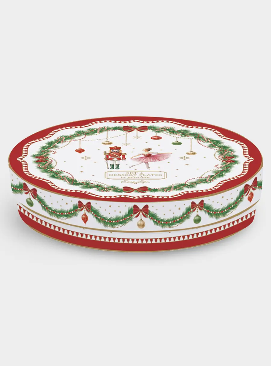 Тарелка десертная, 19 см, 4 шт, фарфор P, белая, Микс, Magie de Noel, image-5