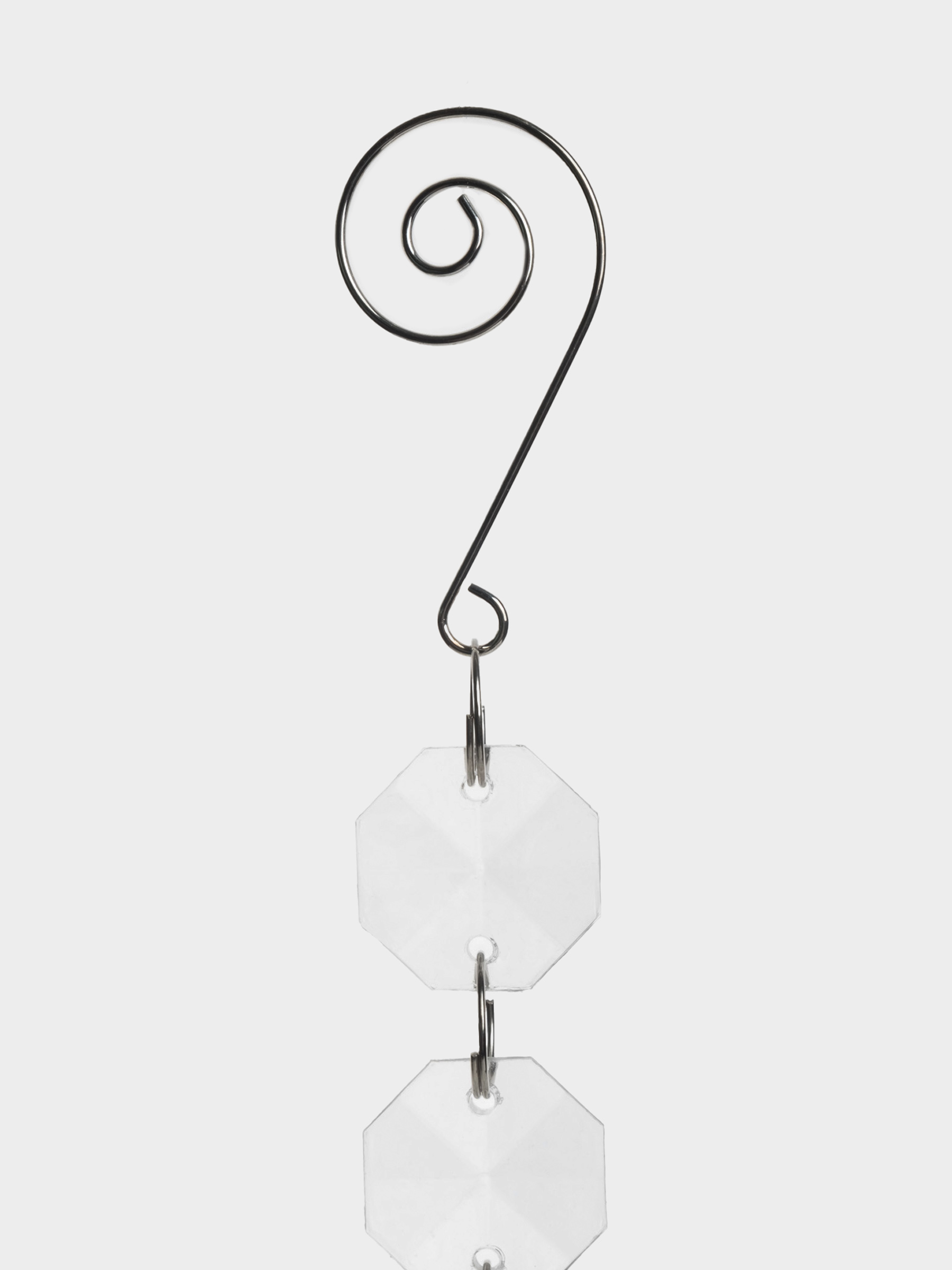 Украшение декоративное, 25 см, подвесное, акрил/металл, Снежинка с кристаллом, Event, image-2